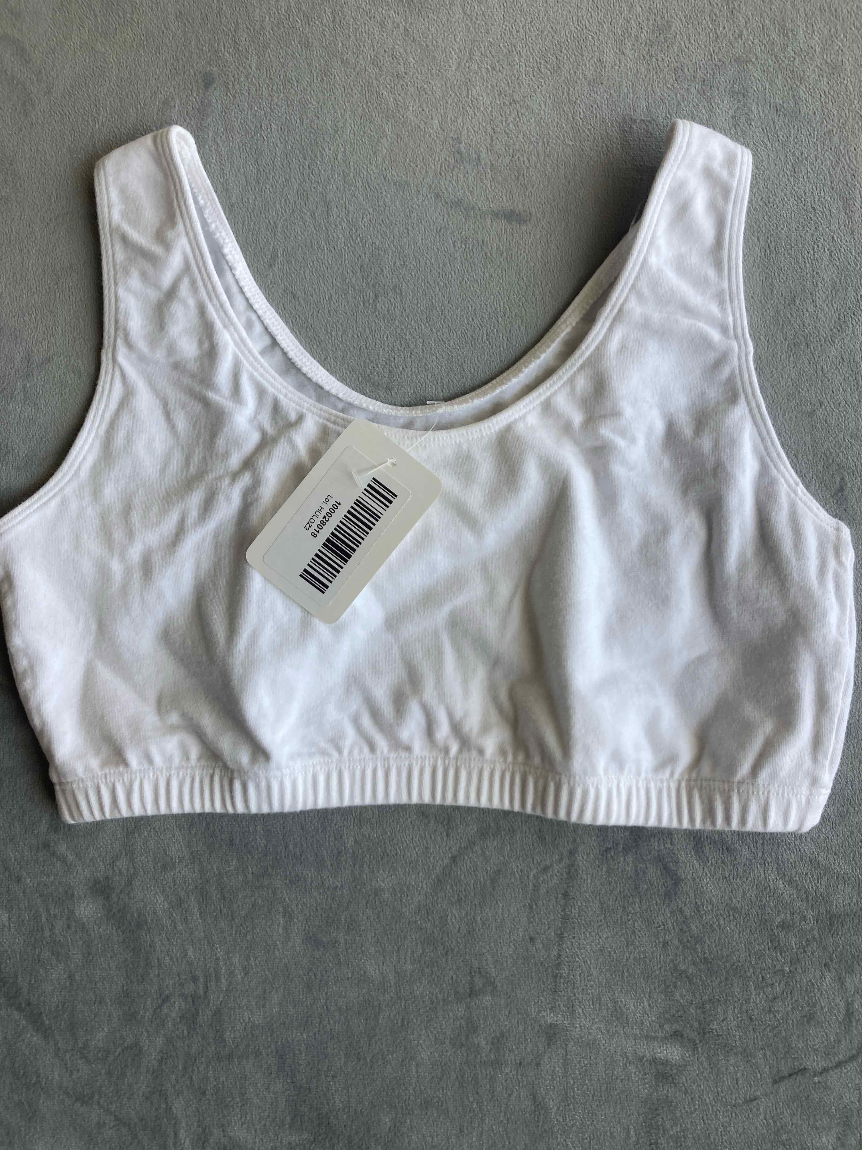 Fruit of the Loom White Cotton Spandex Bra Size 36