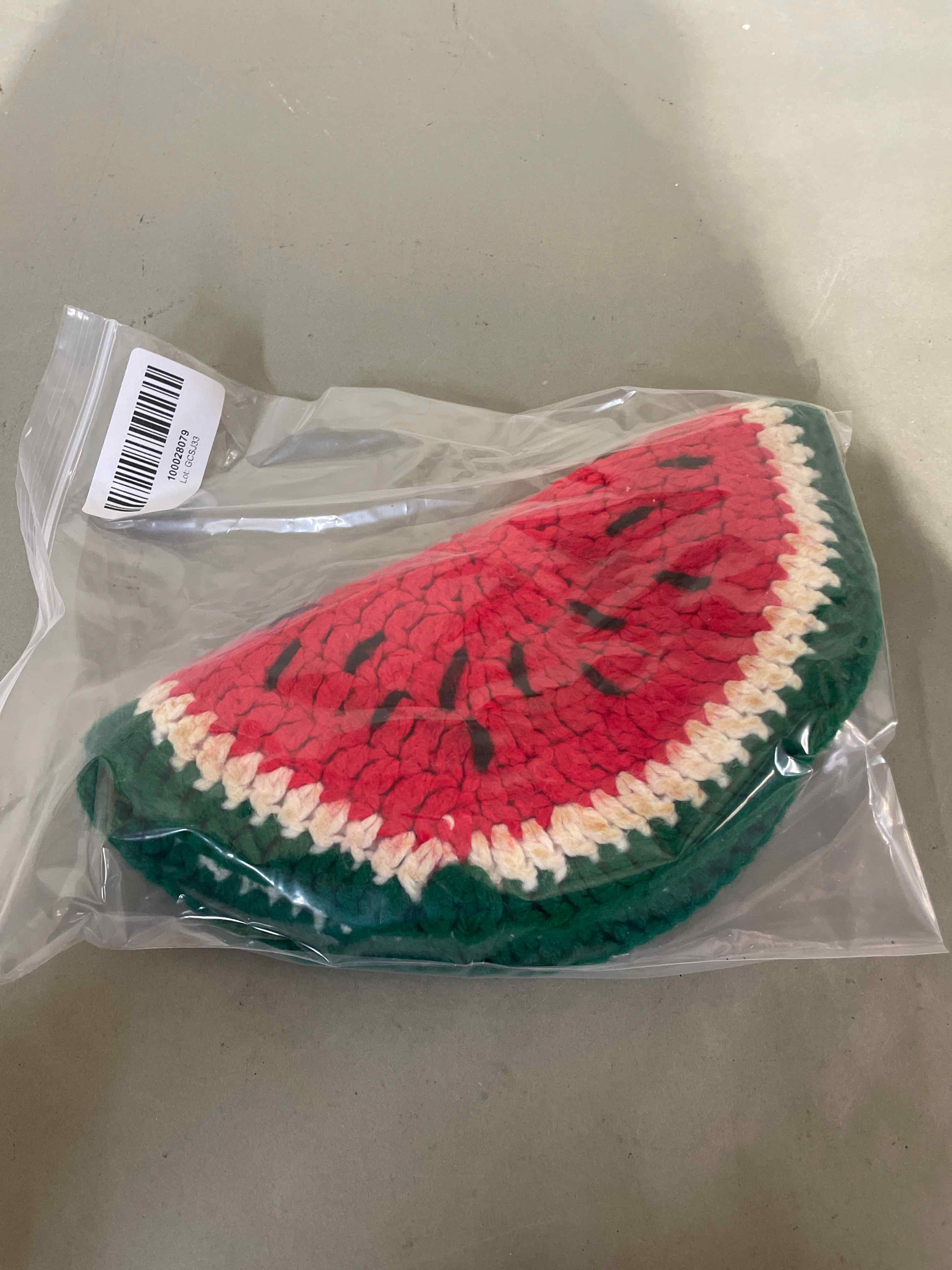 Red Green Crochet Watermelon Slice