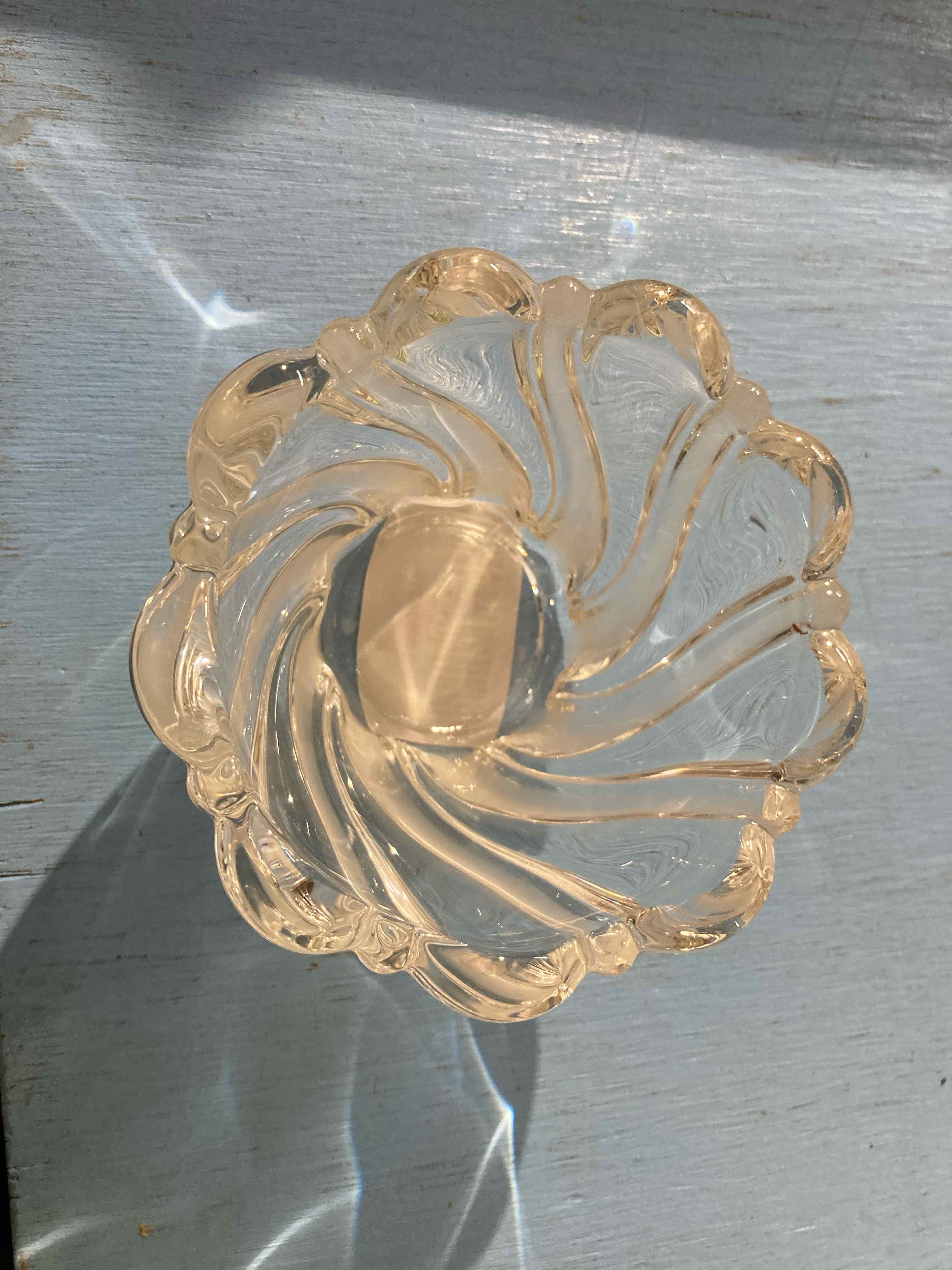 Clear Glass Fluted Serving Dish