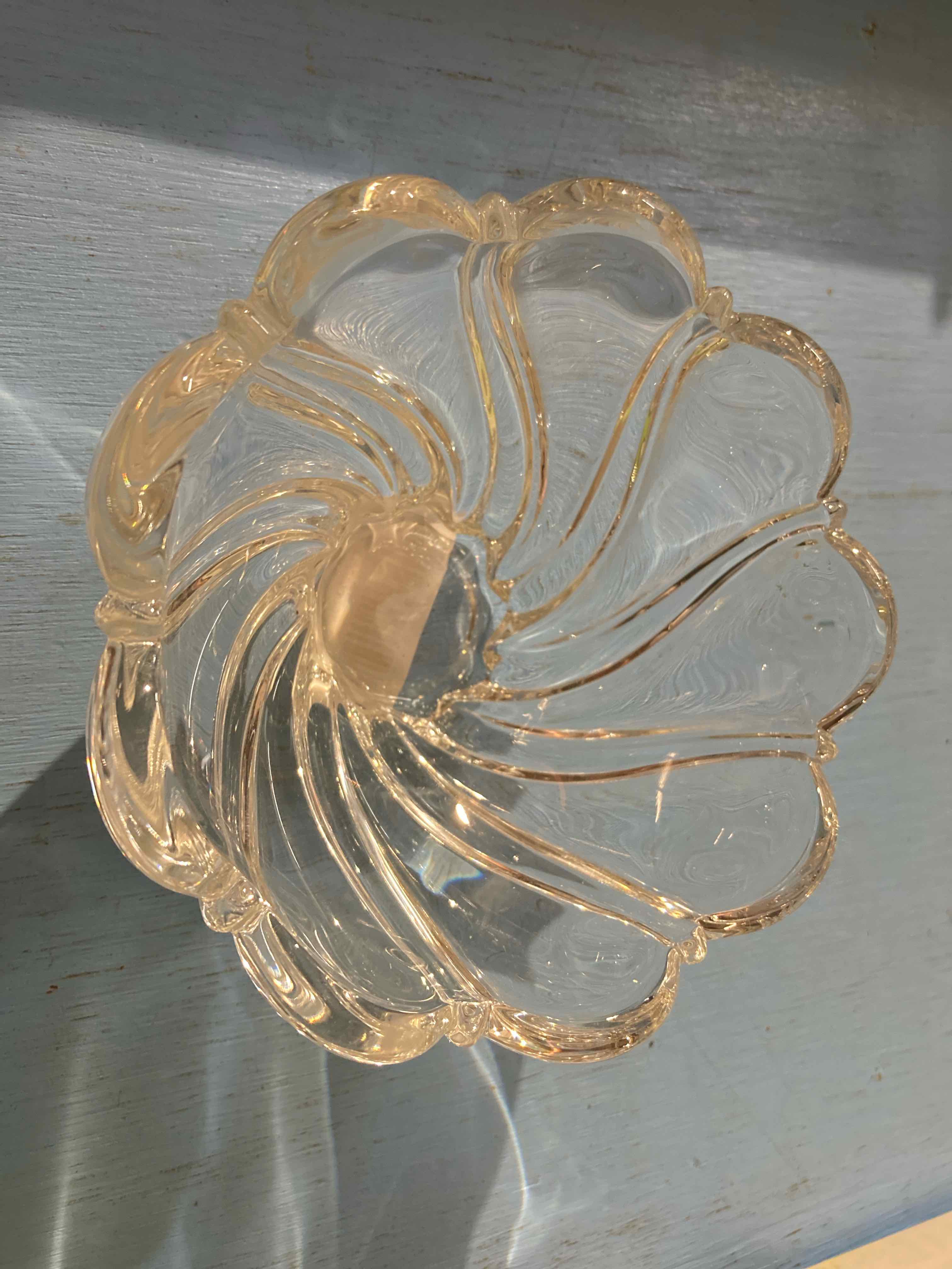 Clear Glass Fluted Serving Dish