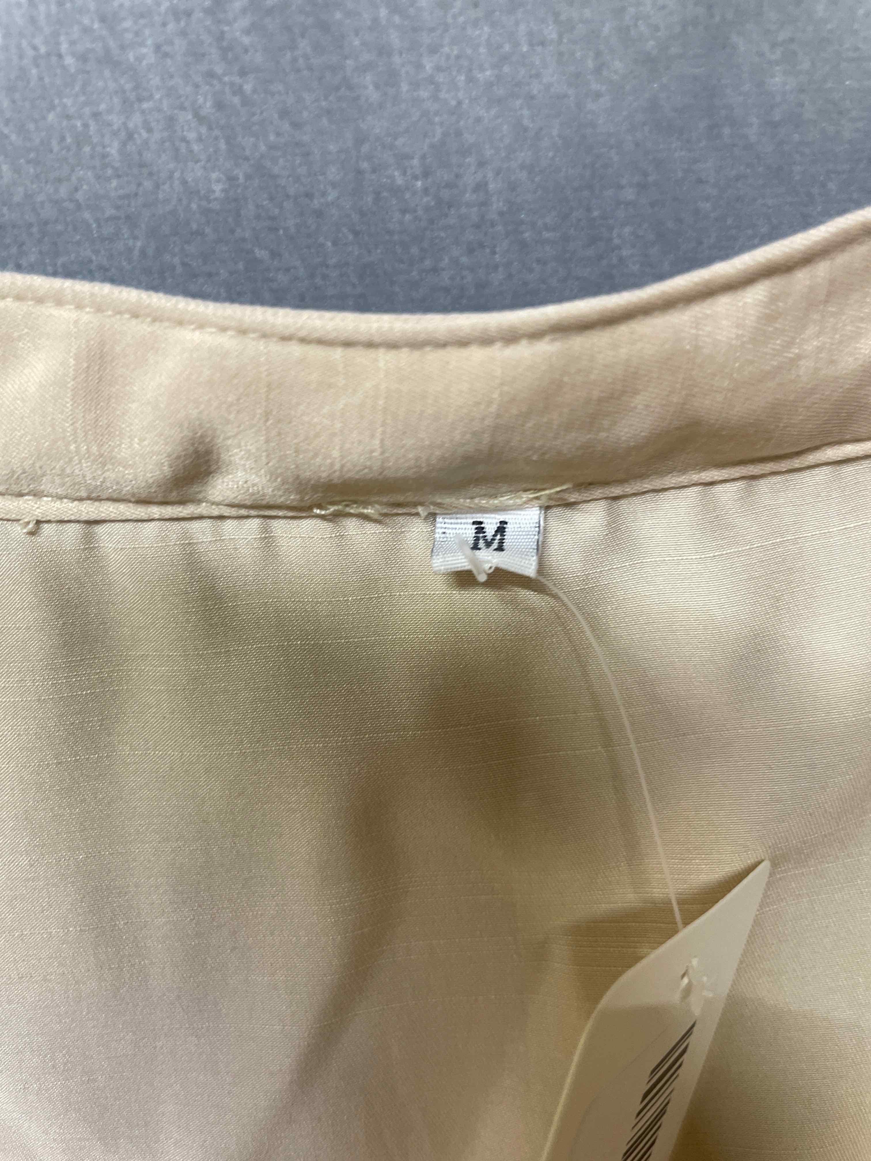 Beige Lightweight Tiered Blouse Size M