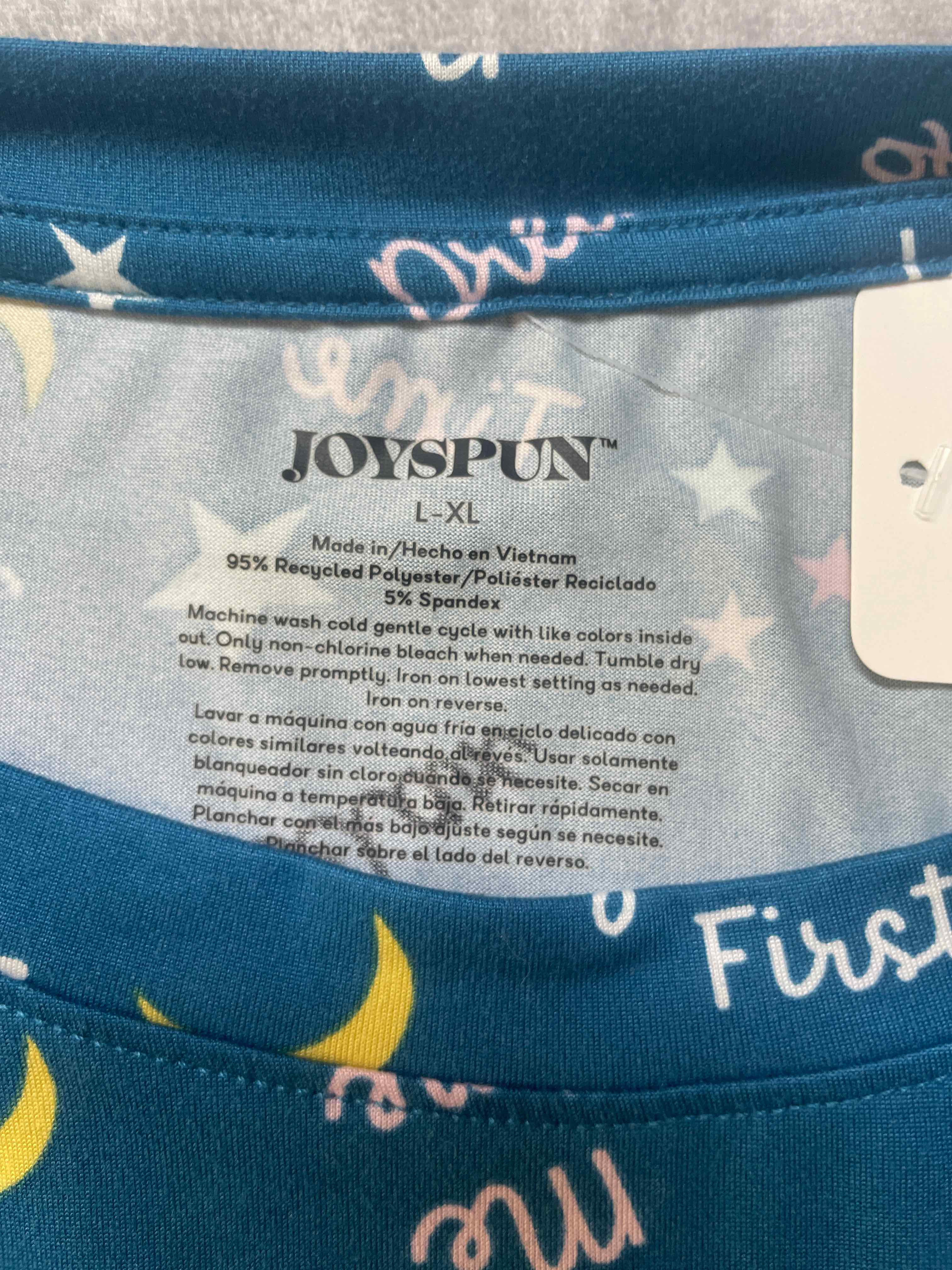 Joyspun Blue Short-Sleeve Sleep Shirt L-XL