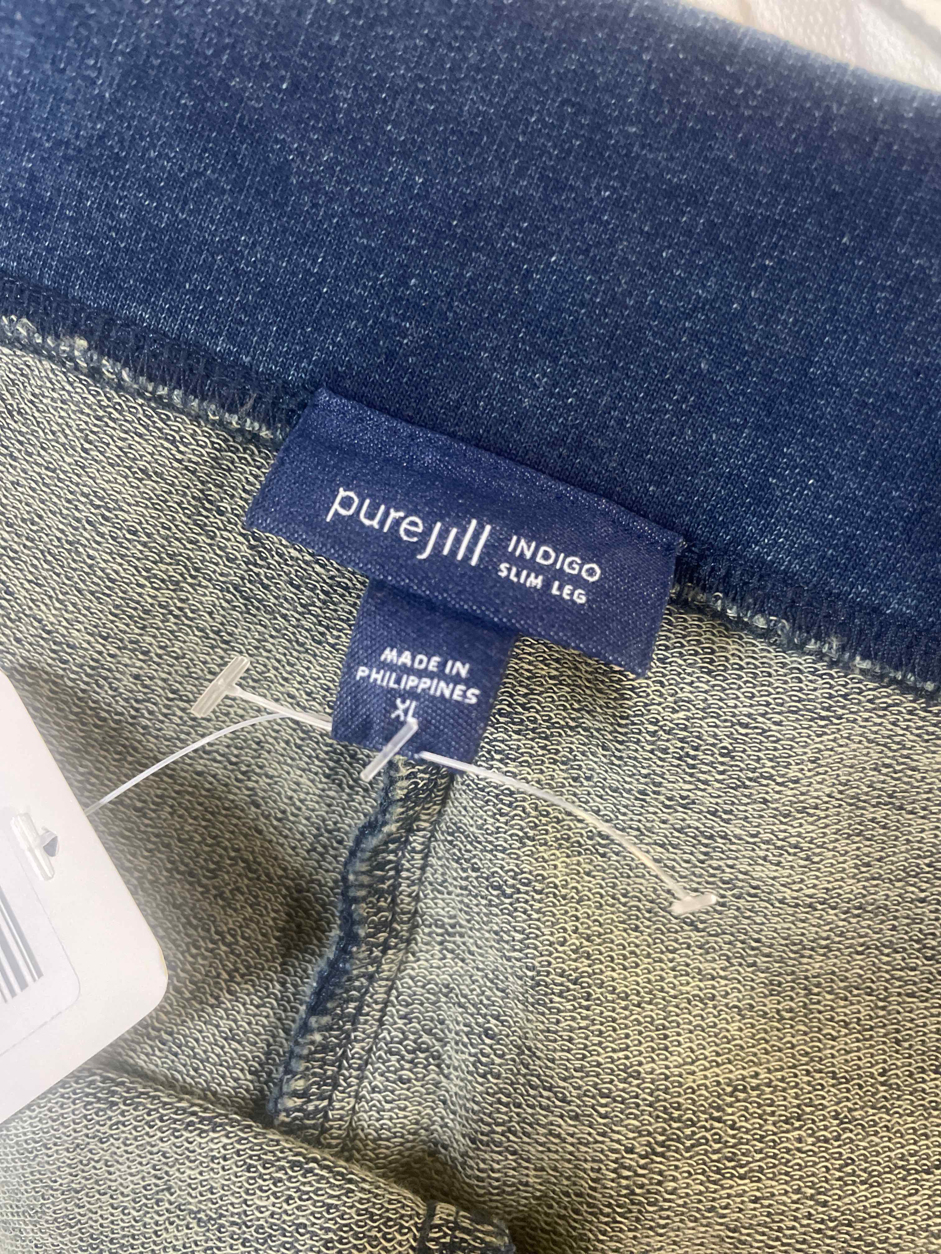 pure jill Blue Denim Slim Leg Pants