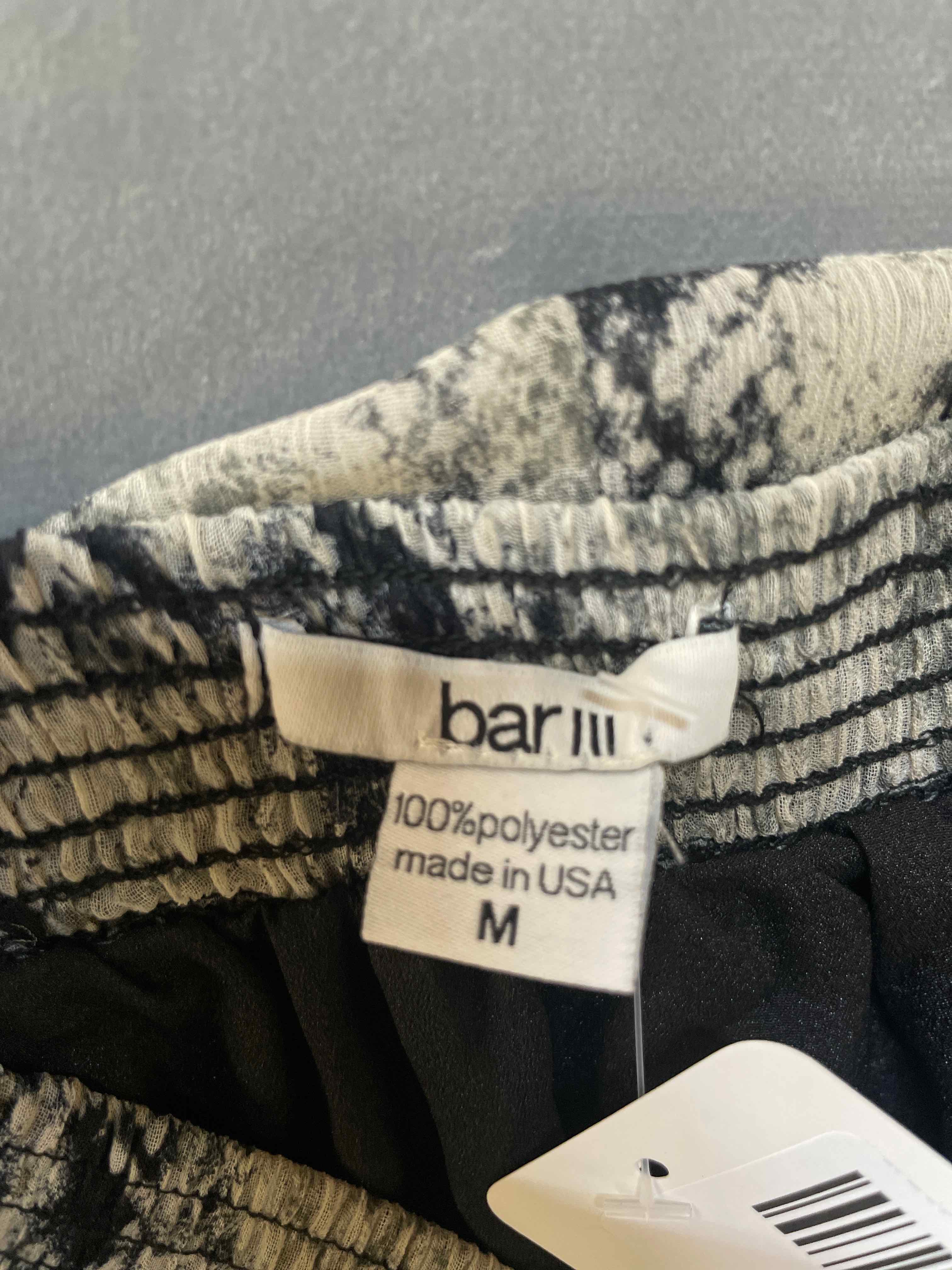 bar III Black White Snakeskin Strapless Maxi Dress M