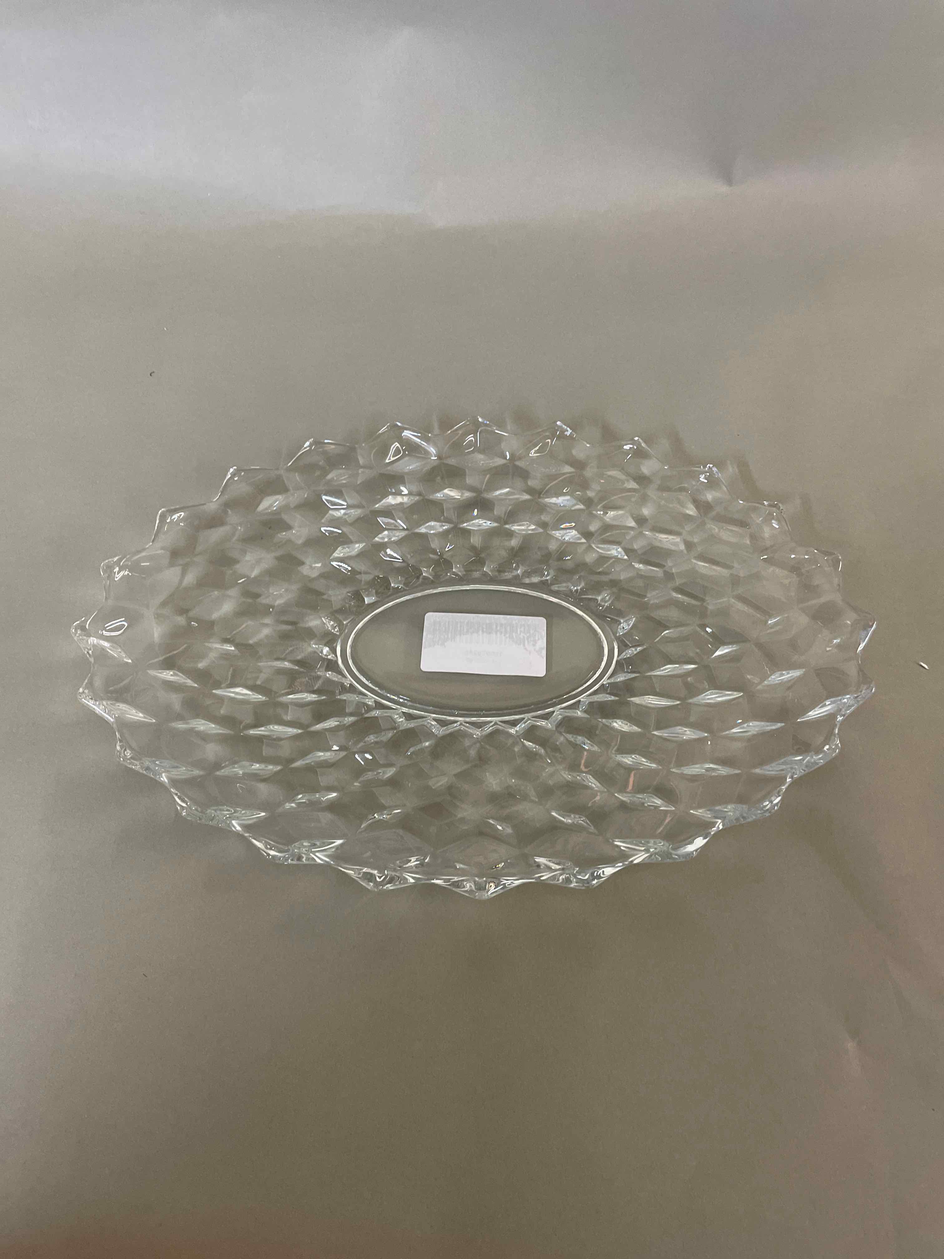 Glass Textured Oval Platter