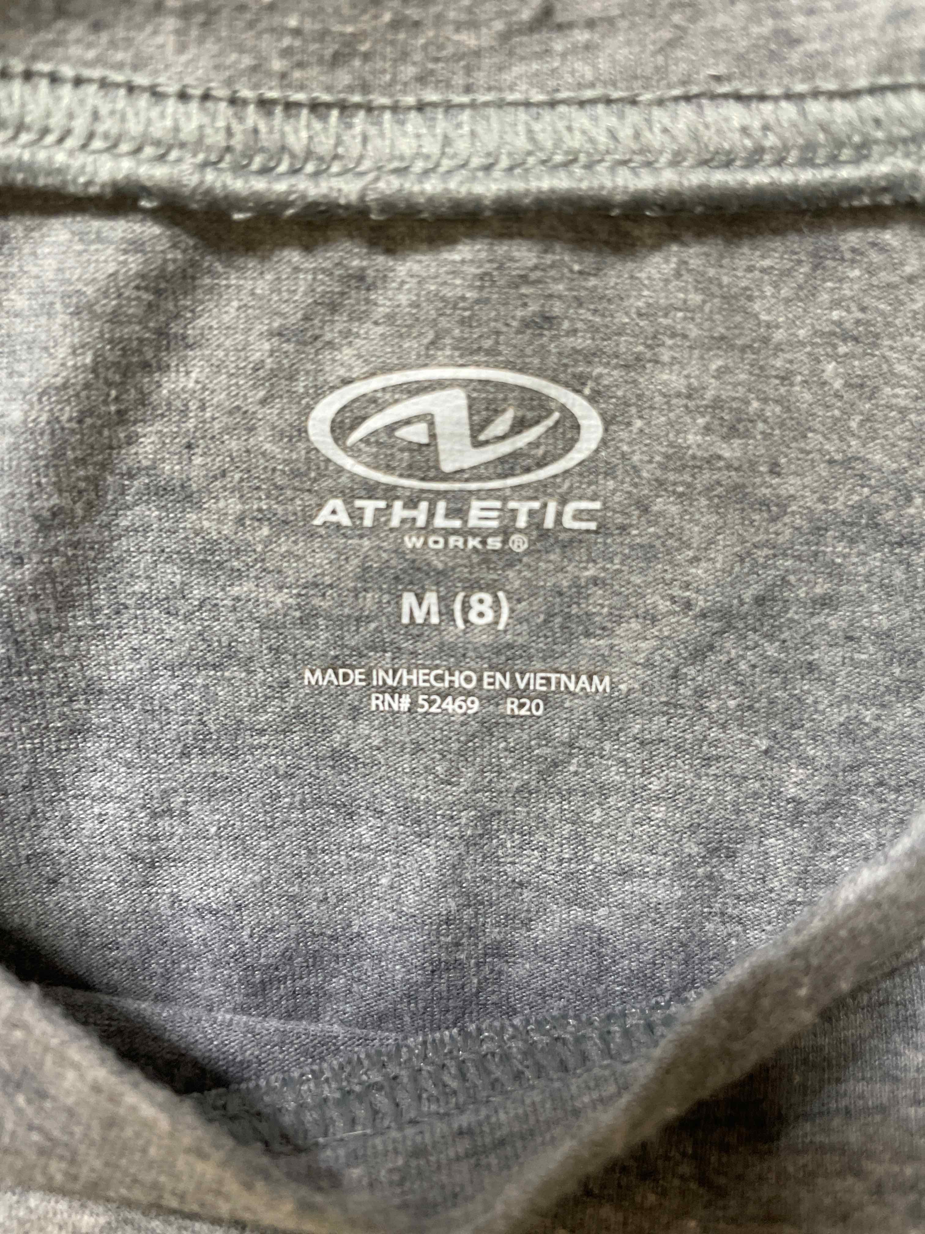 Athletic Works Gray Polyester Cotton Spandex Long Sleeve Medium