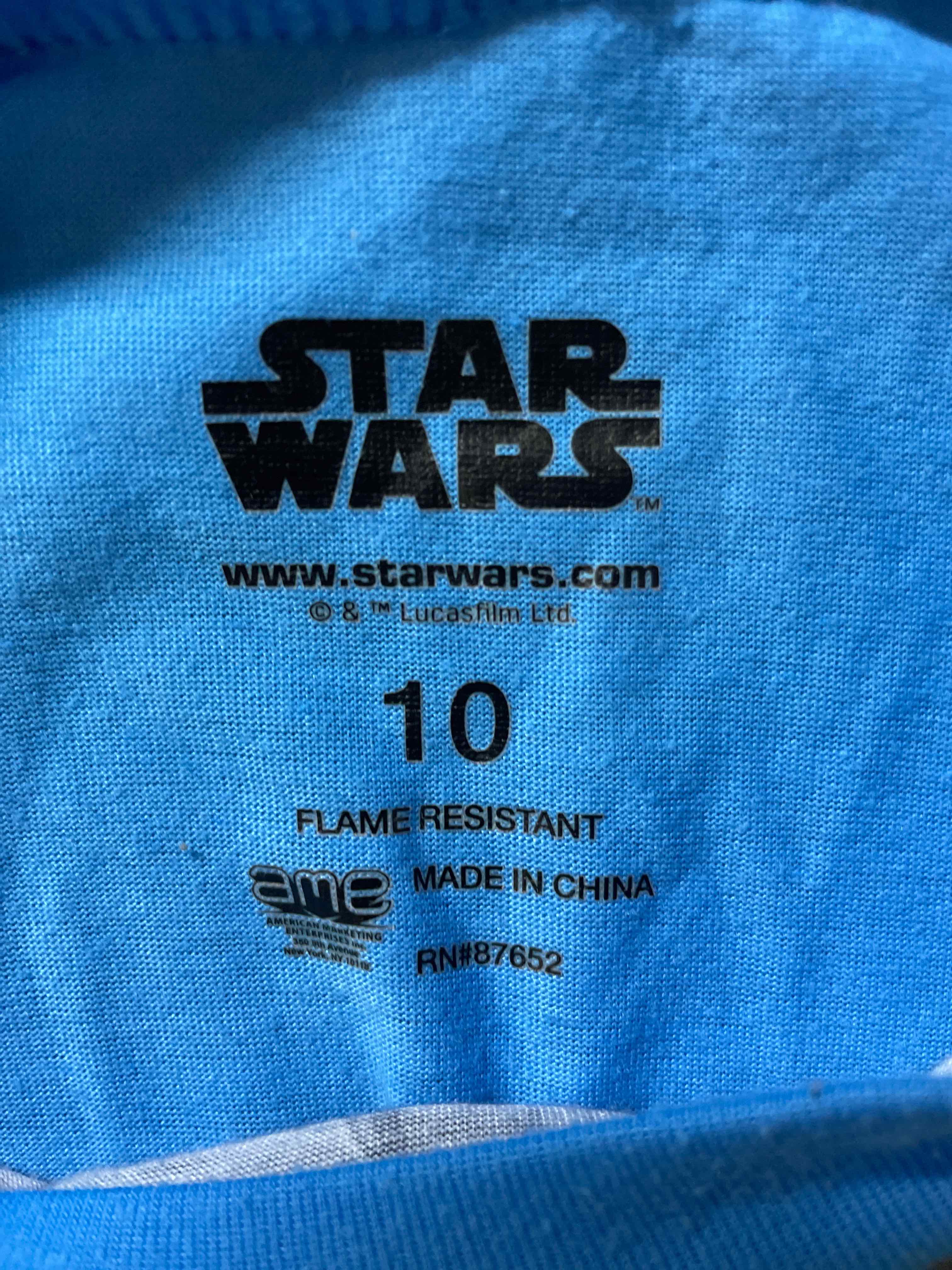 Star Wars Blue and gray graphic Polyester pj shirt size 10