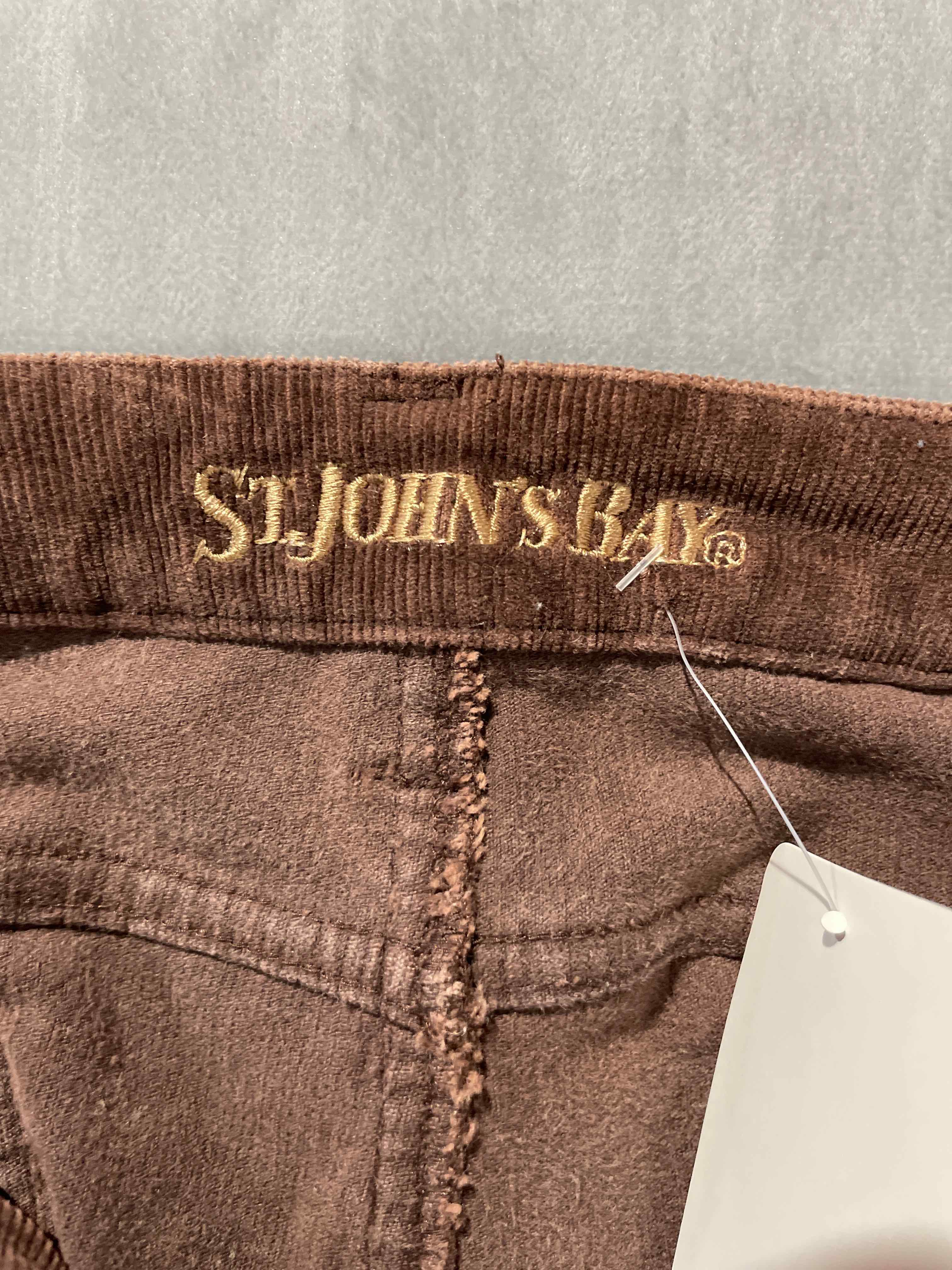 St Johns Bay Brown Corduroy Boot Cut Pants 16