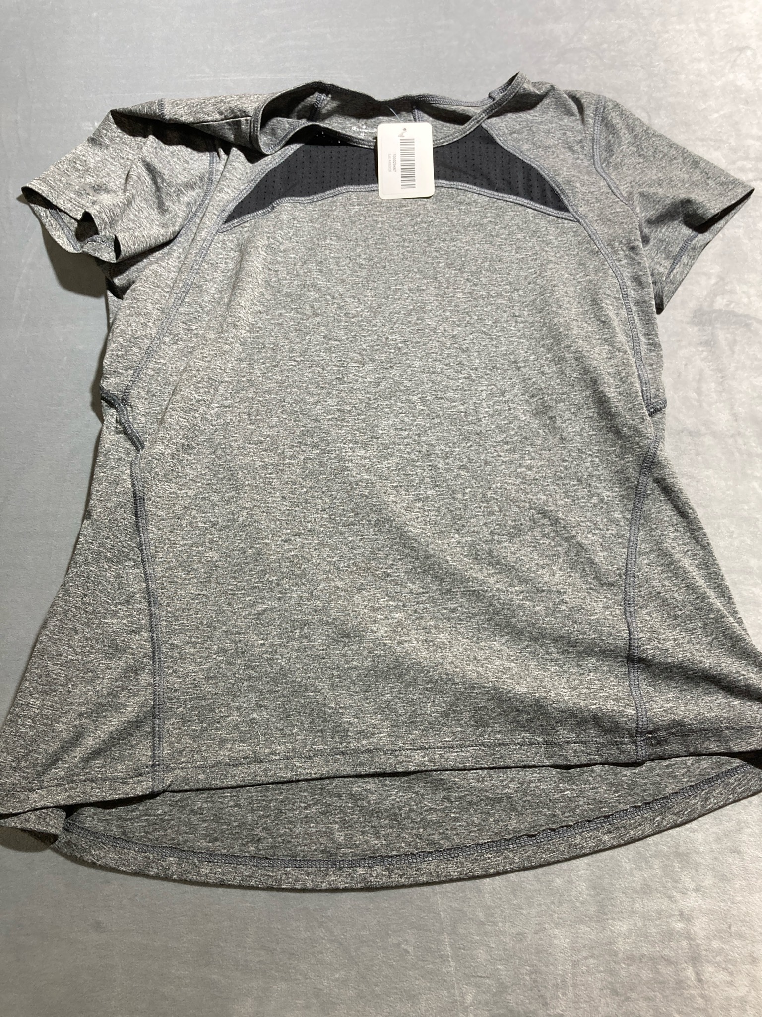 Heather Grey Performance Knit Short-Sleeve Top