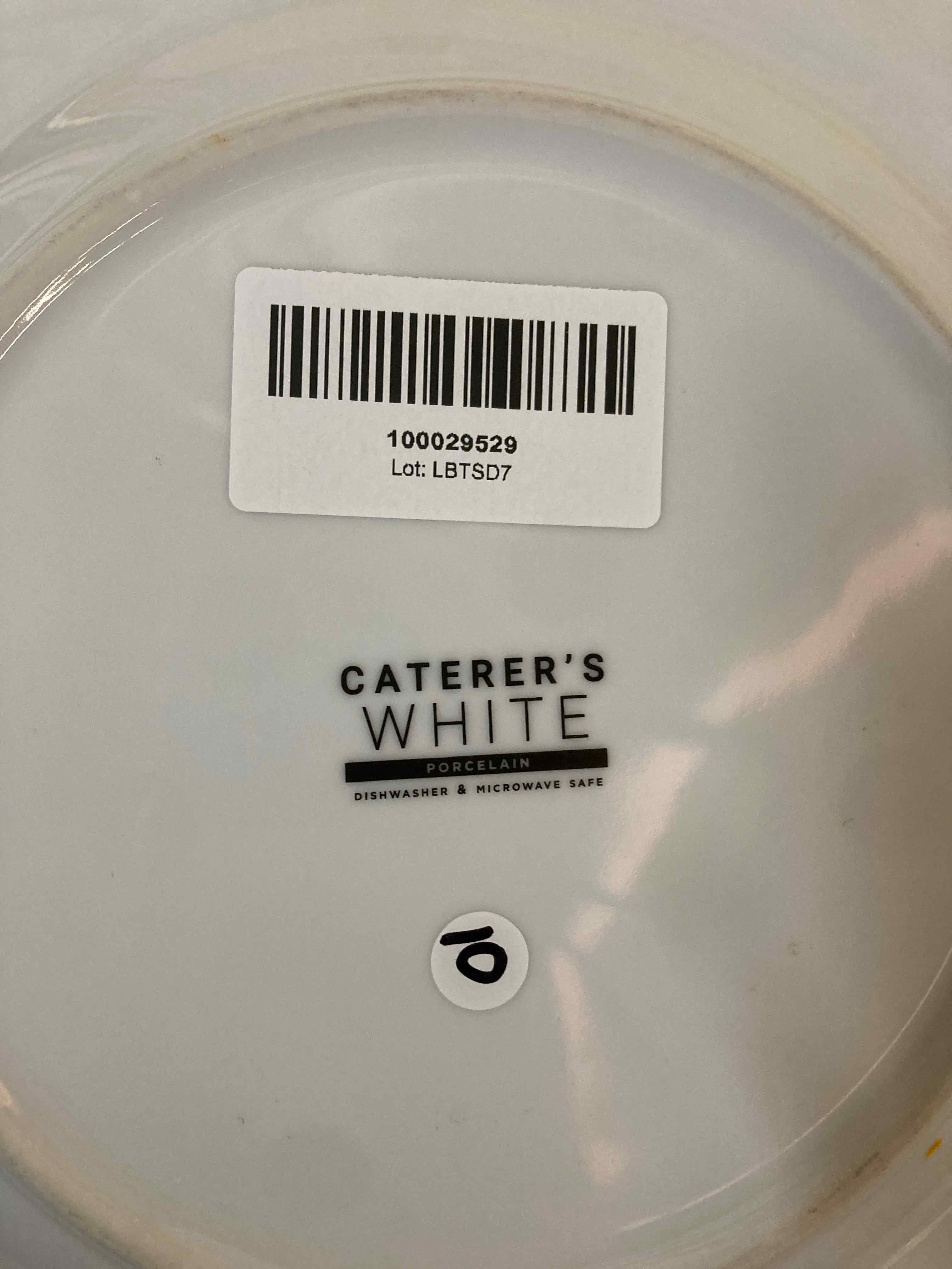 CATERER'S WHITE White Porcelain Plate