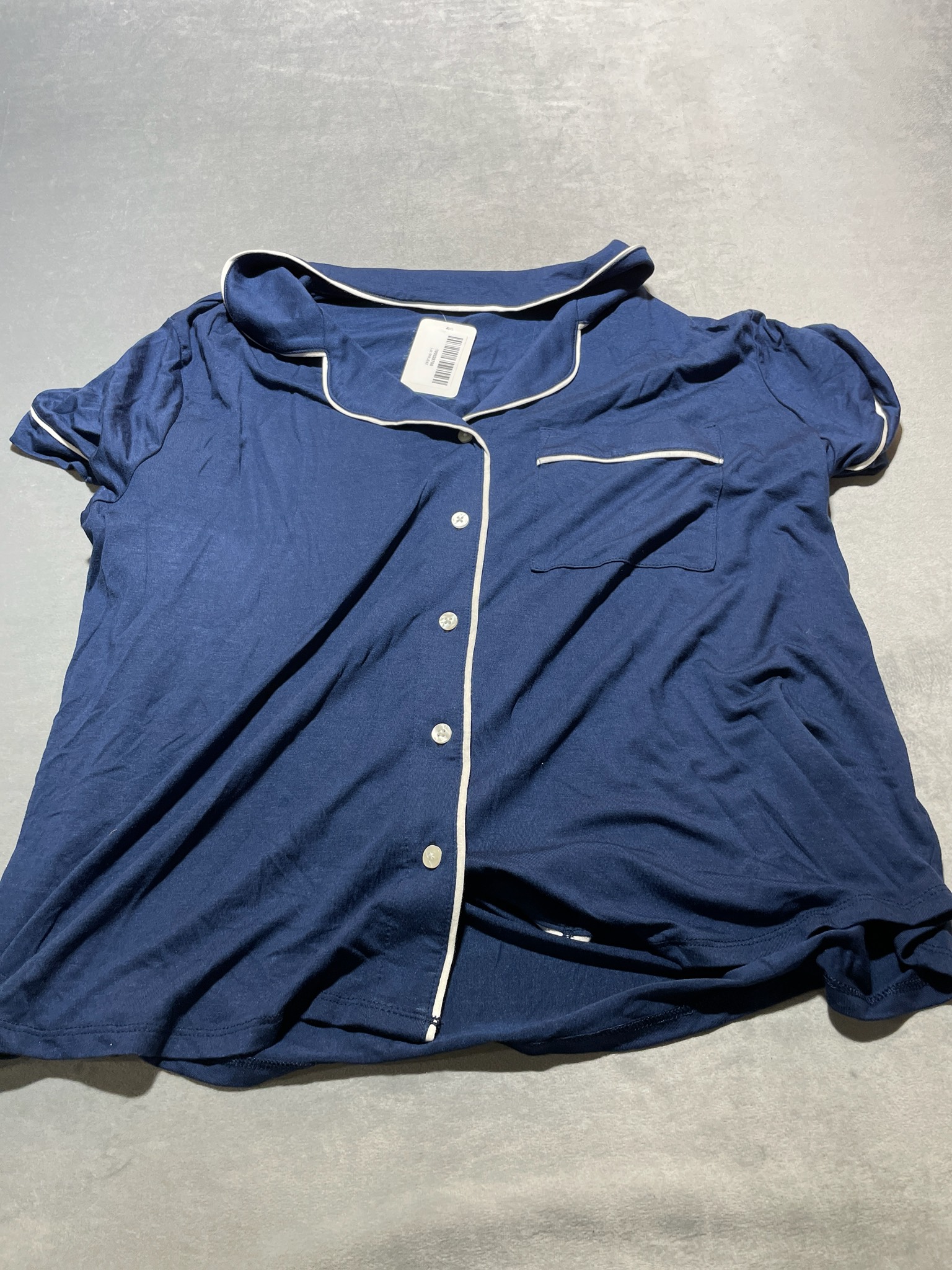Navy Lightweight Jersey Pajama Top