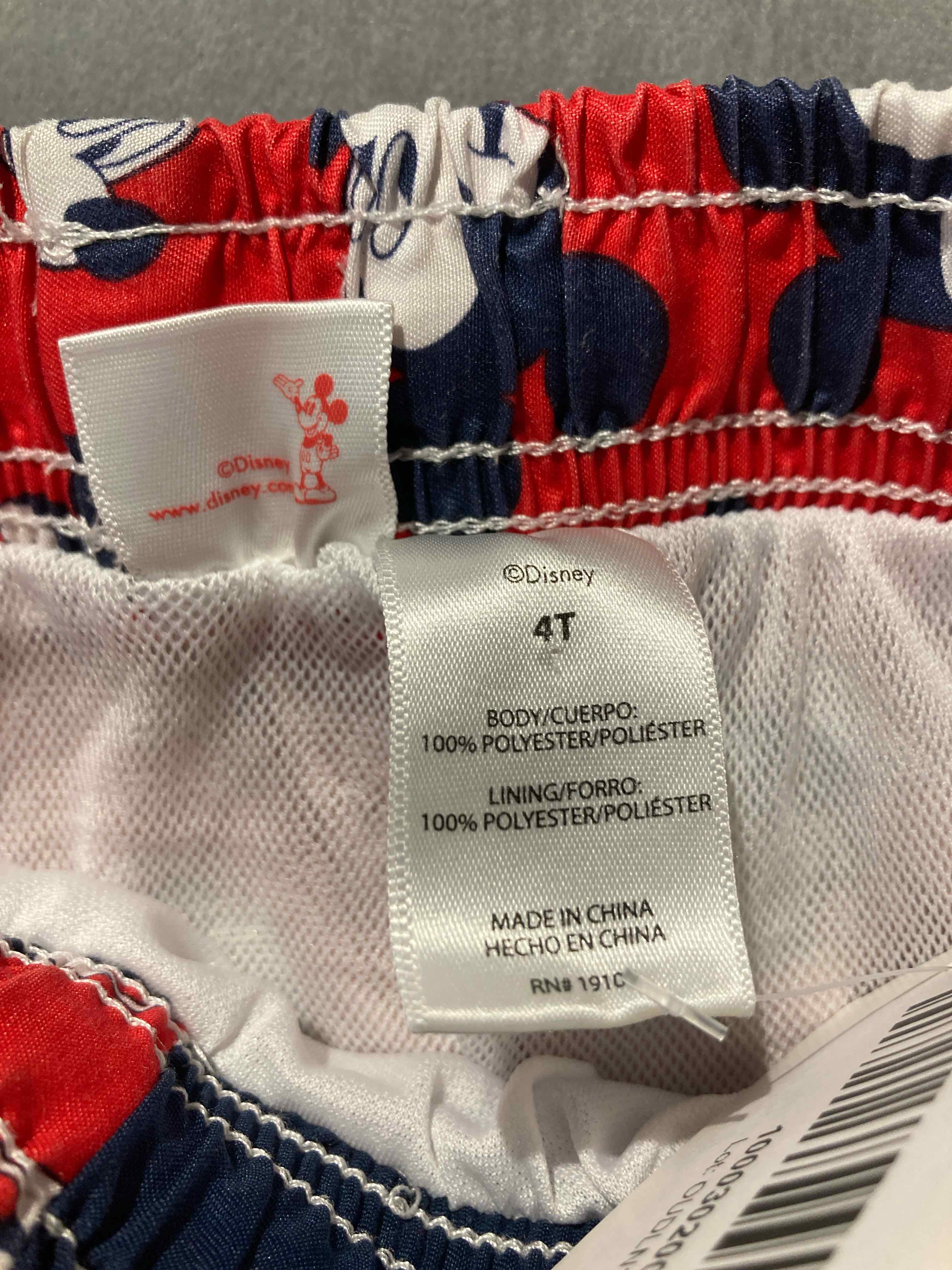 Disney Mickey Mouse graphic swim trunks size 4T