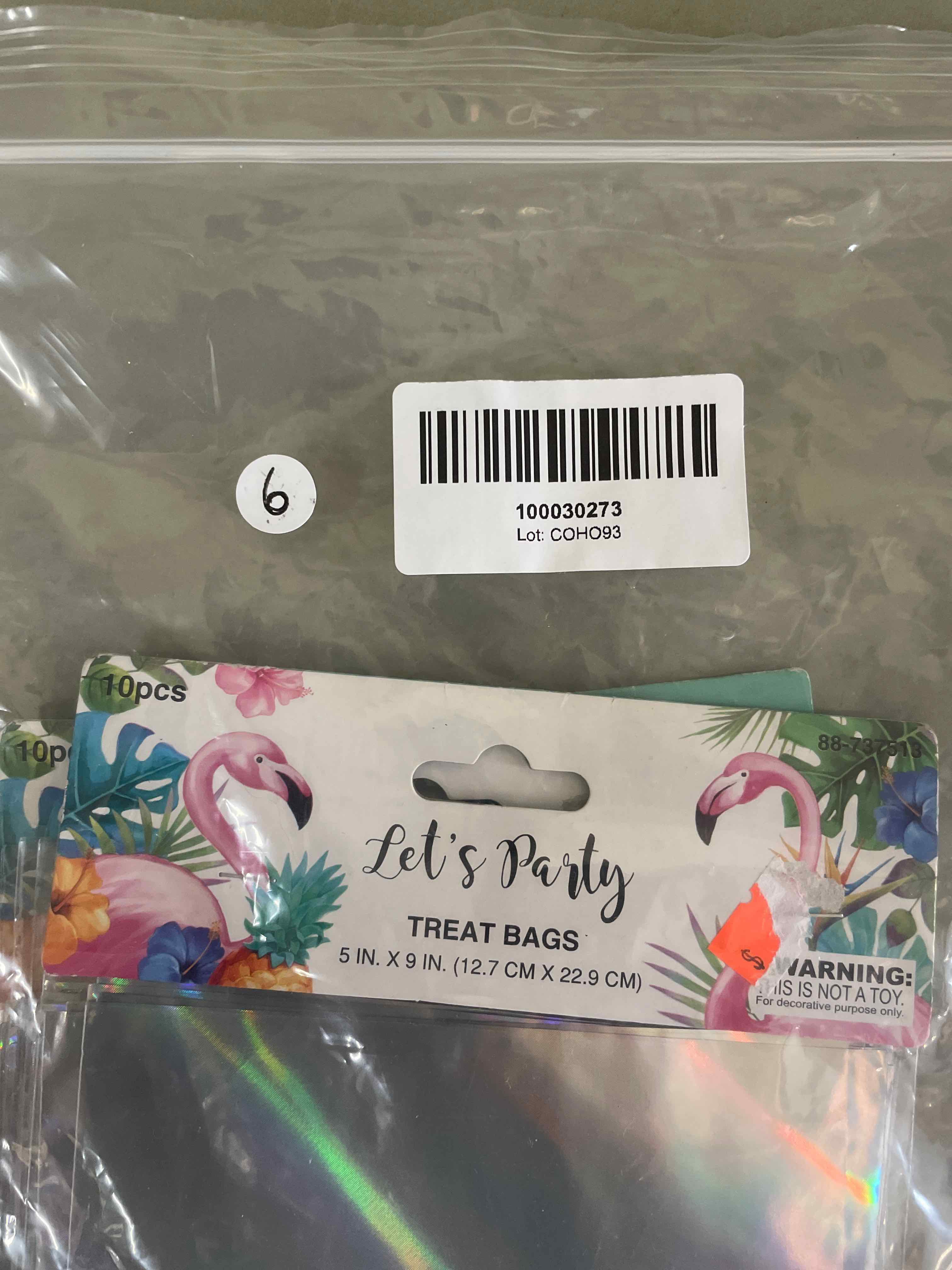 Lets Party Pink Plastic Treat Bags 5x9 in