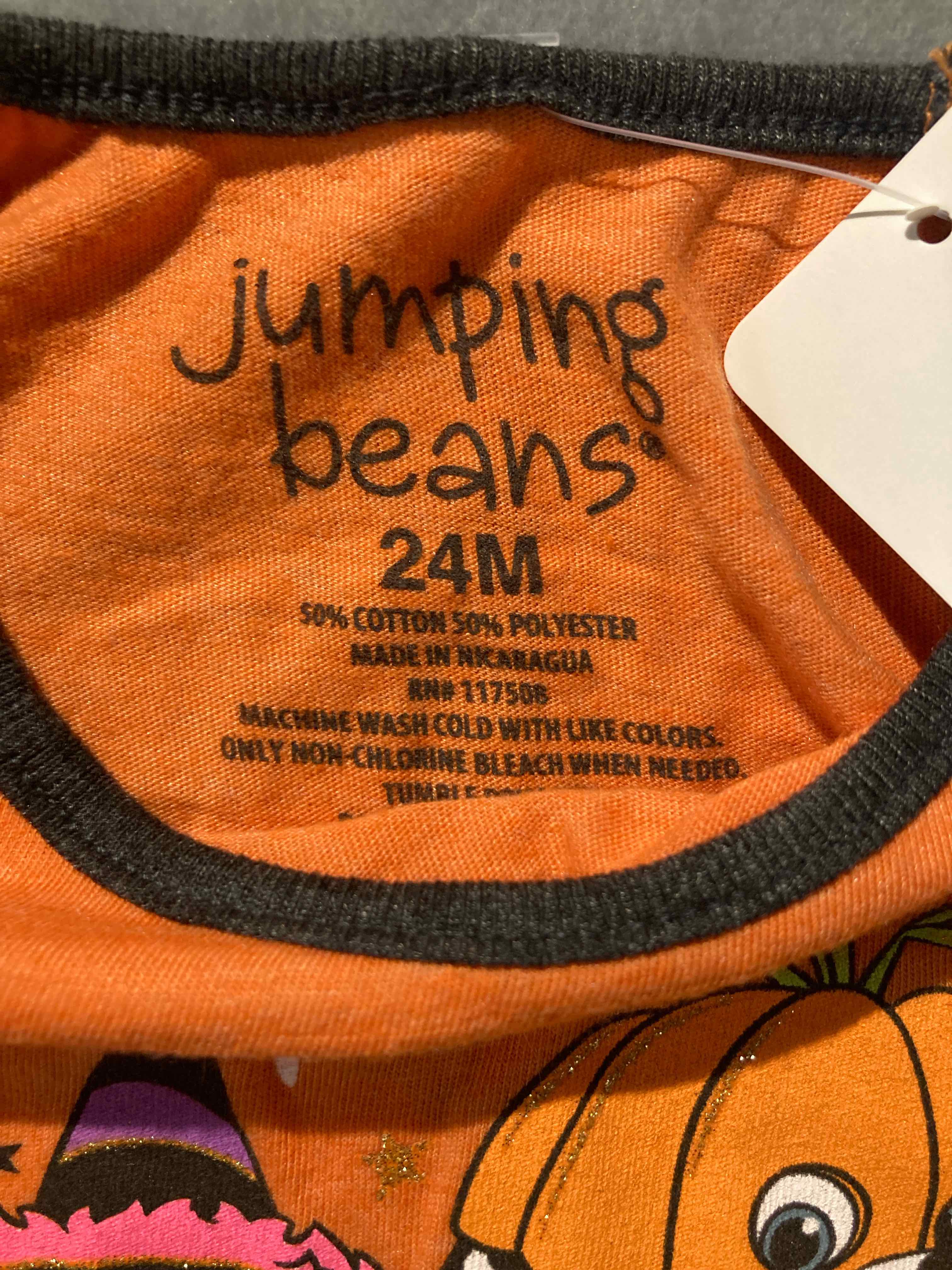 jumping beans Orange Cotton Blend Long Sleeve Shirt Size 24M