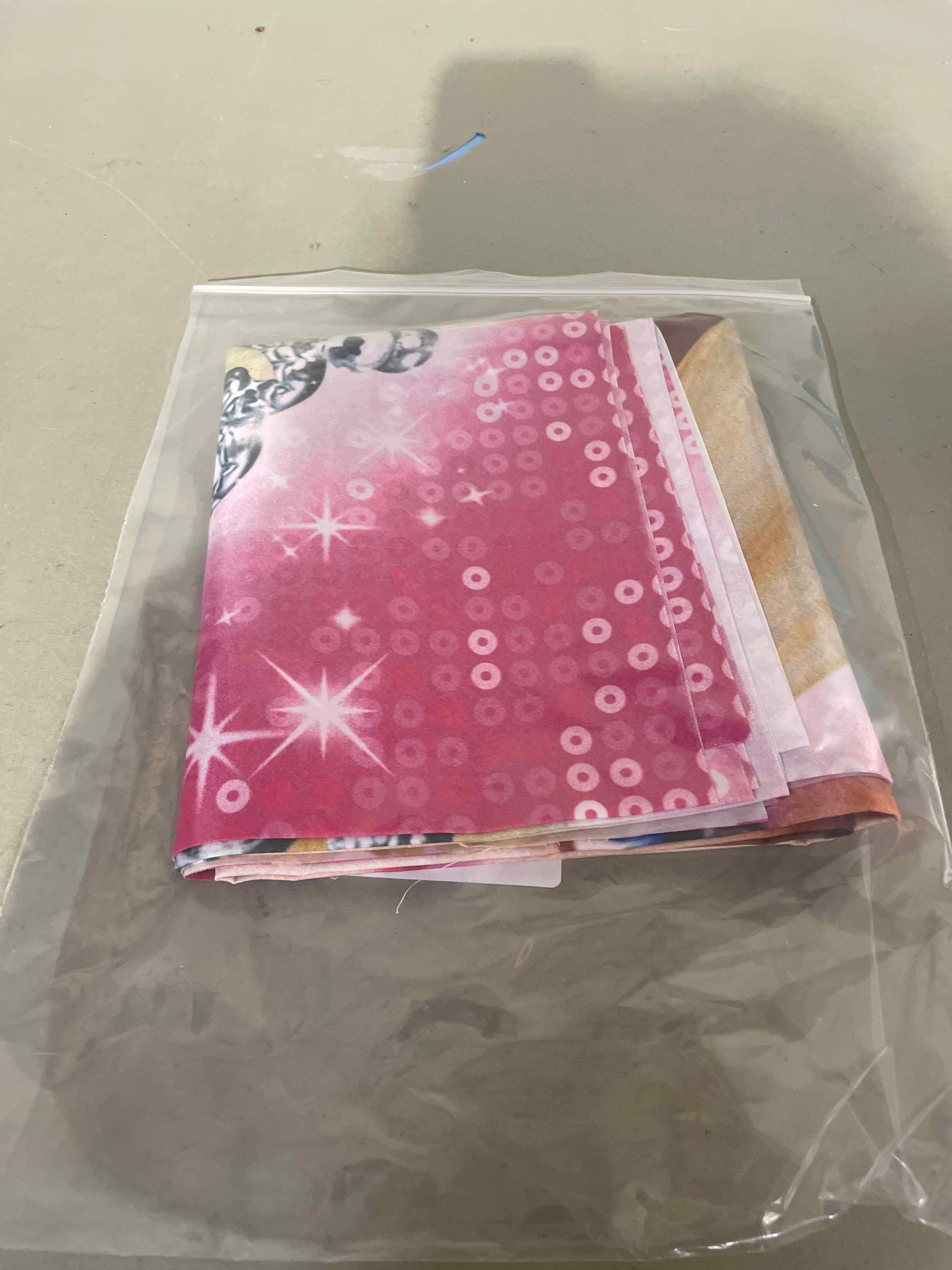 Pink Gold Patterned Fabric