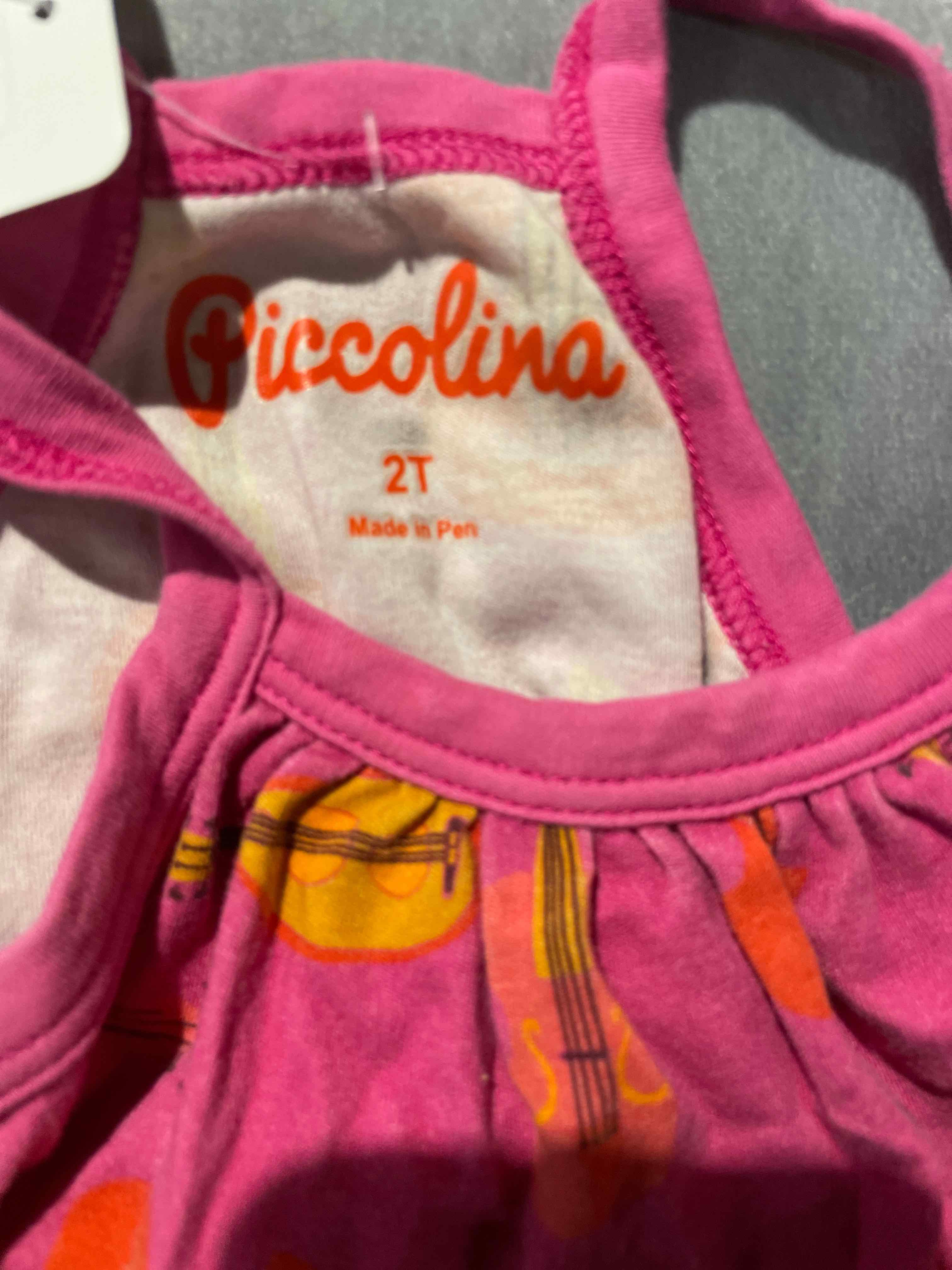 Piccolina Pink graphic dress size 2T