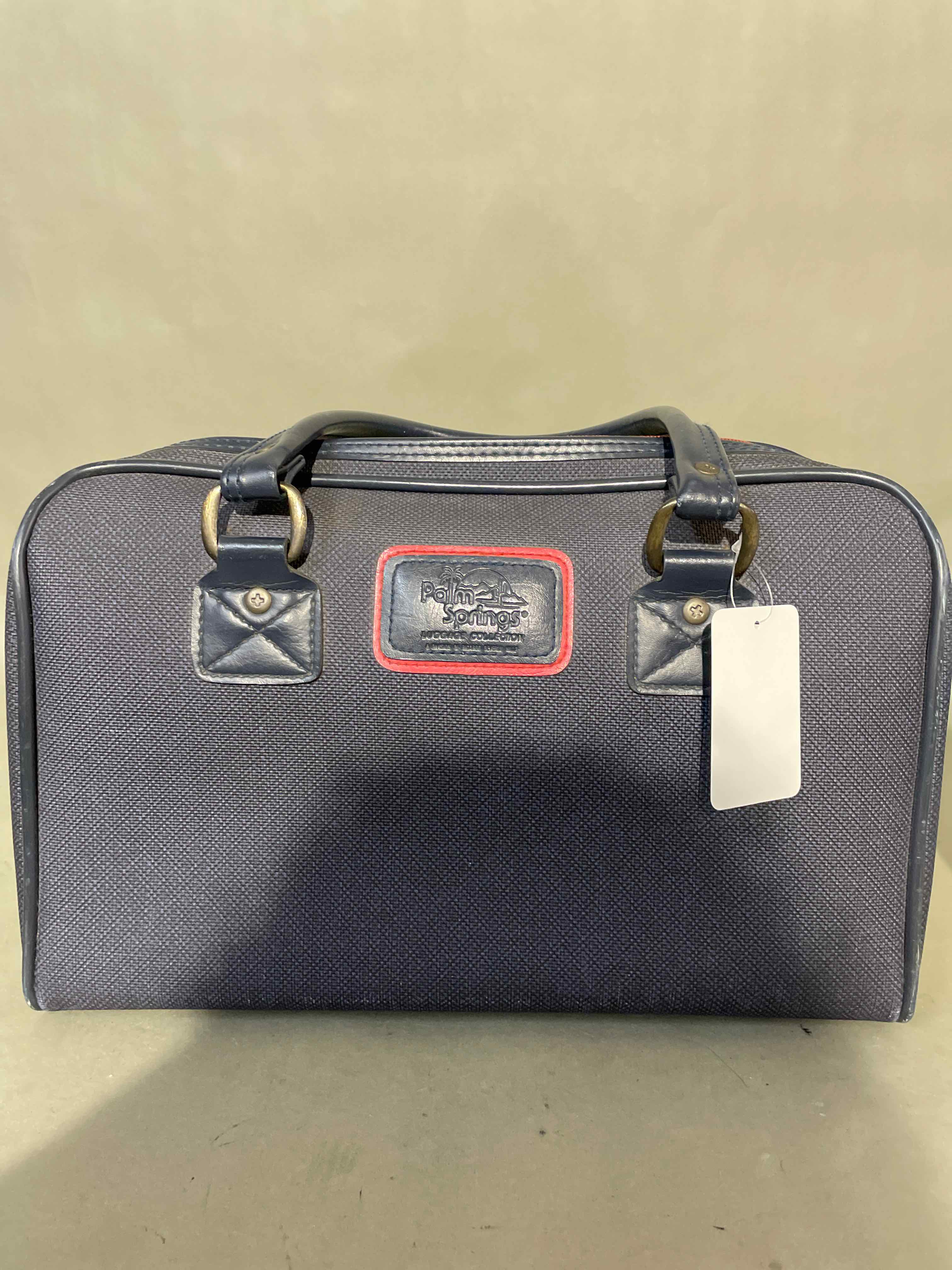 Genuine Leather Dark Blue Structured Duffel Bag