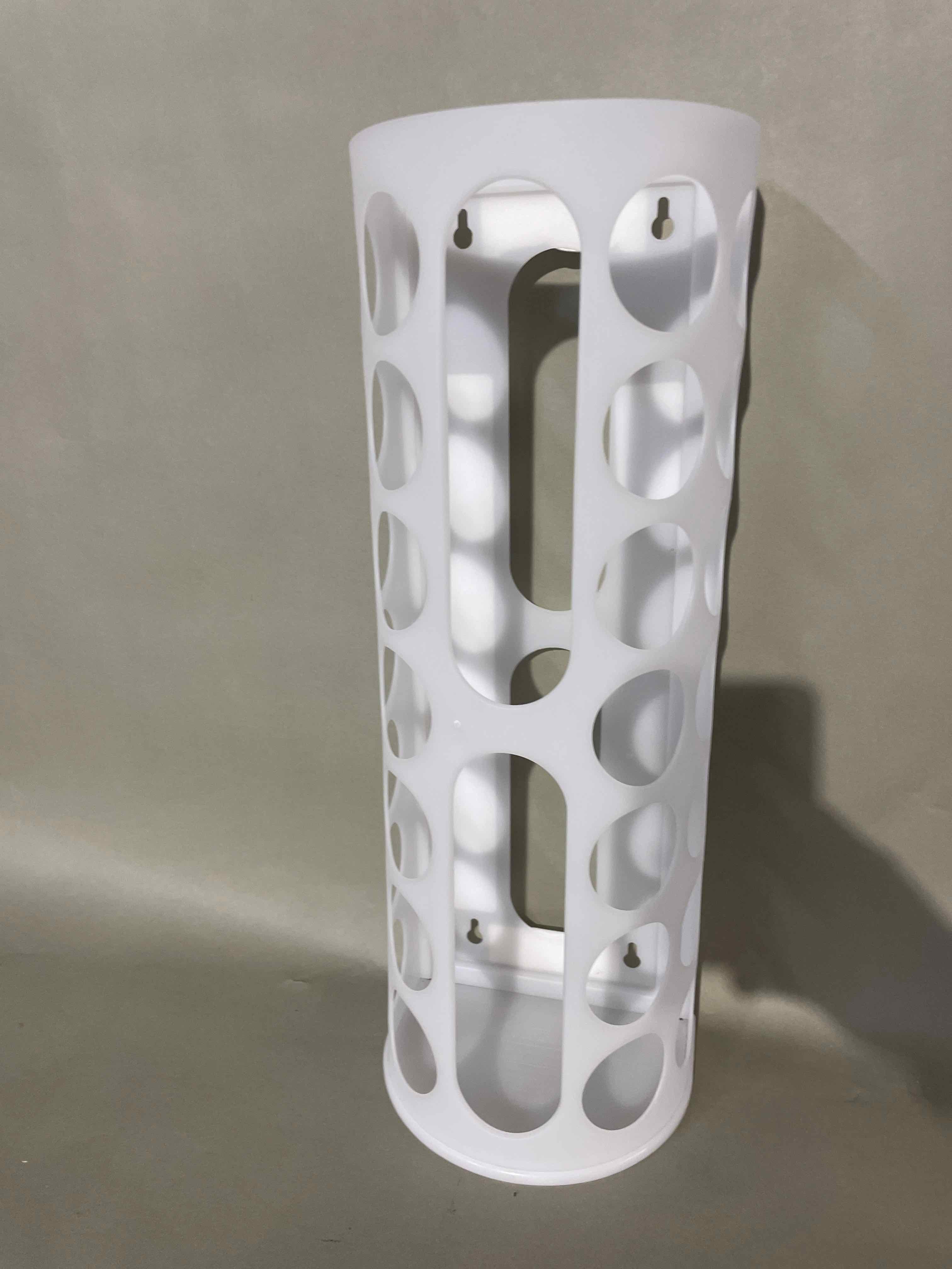 White Cylindrical Storage Holder Wall Mountable