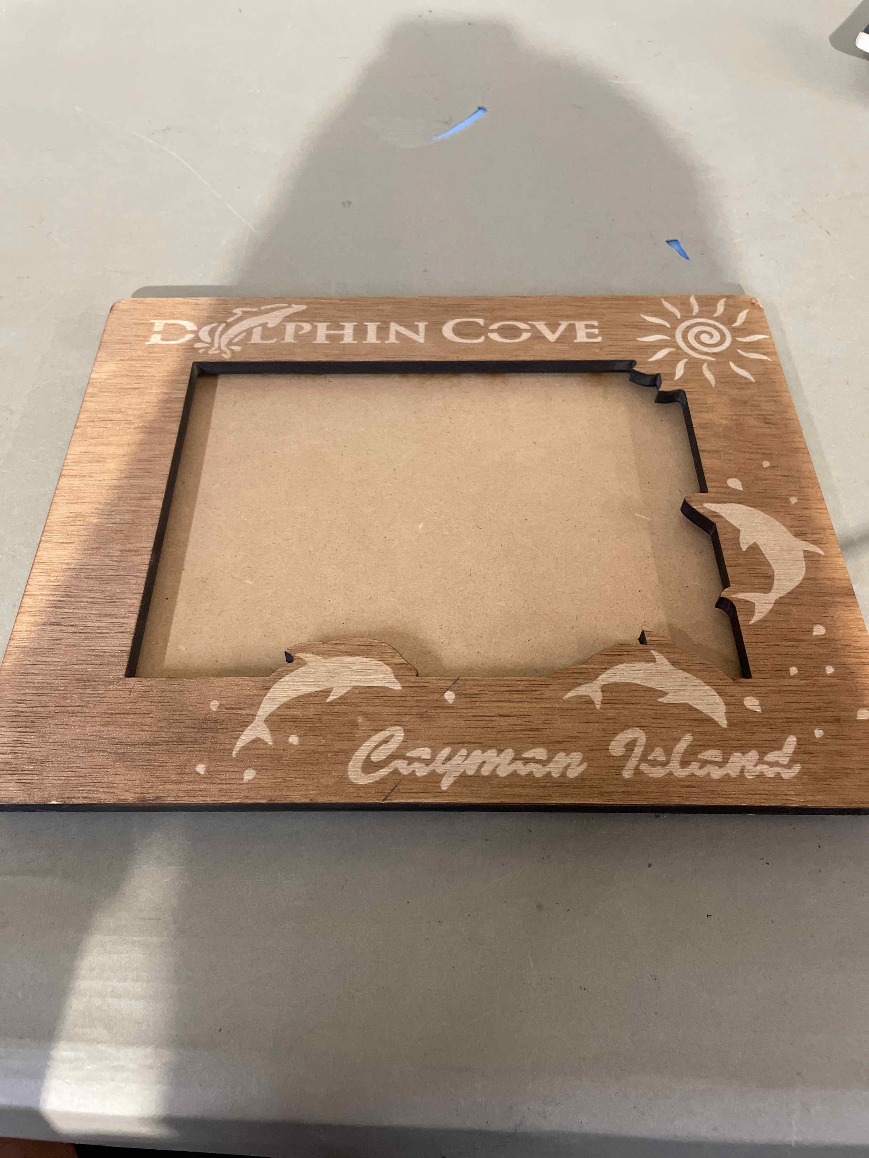 Dolphin Cove Brown Wooden Picture Frame