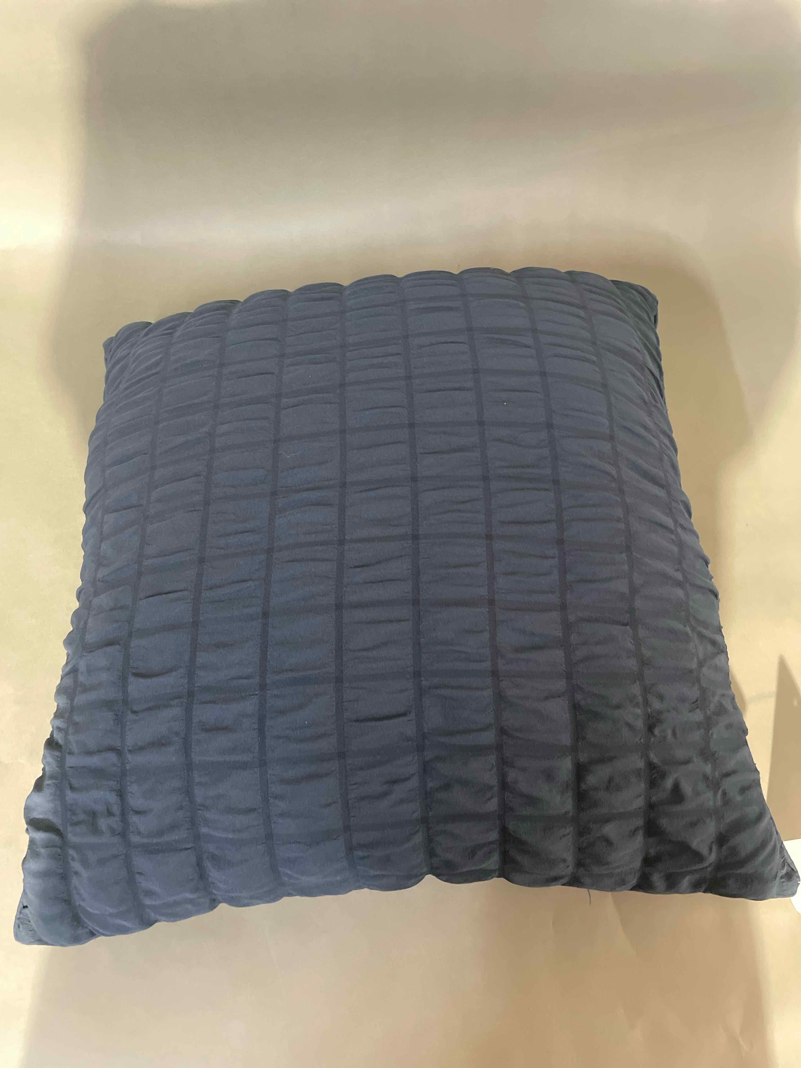 Dark Blue Quilted Cushion