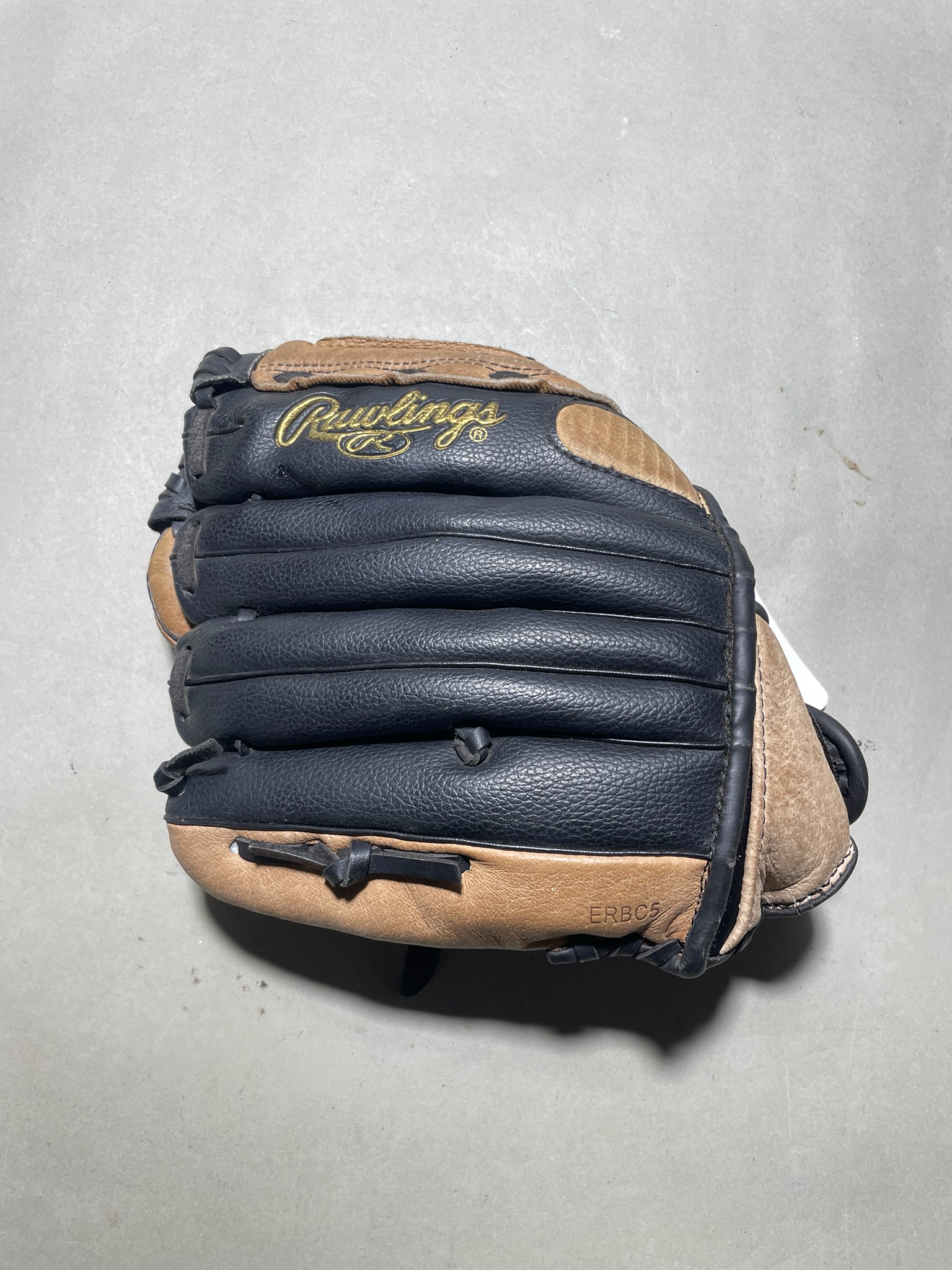 Rawlings Brown Black Leather Baseball Glove