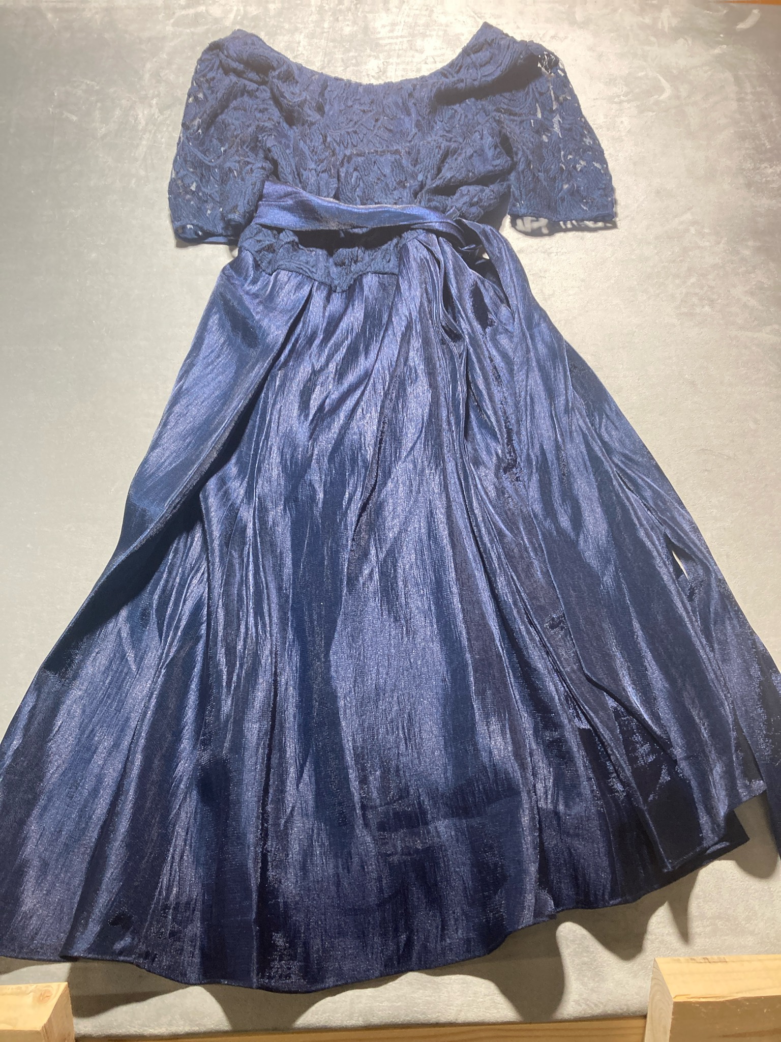ADRIANNA PAPELL Navy Blue Lace Dress Size 12 (US)