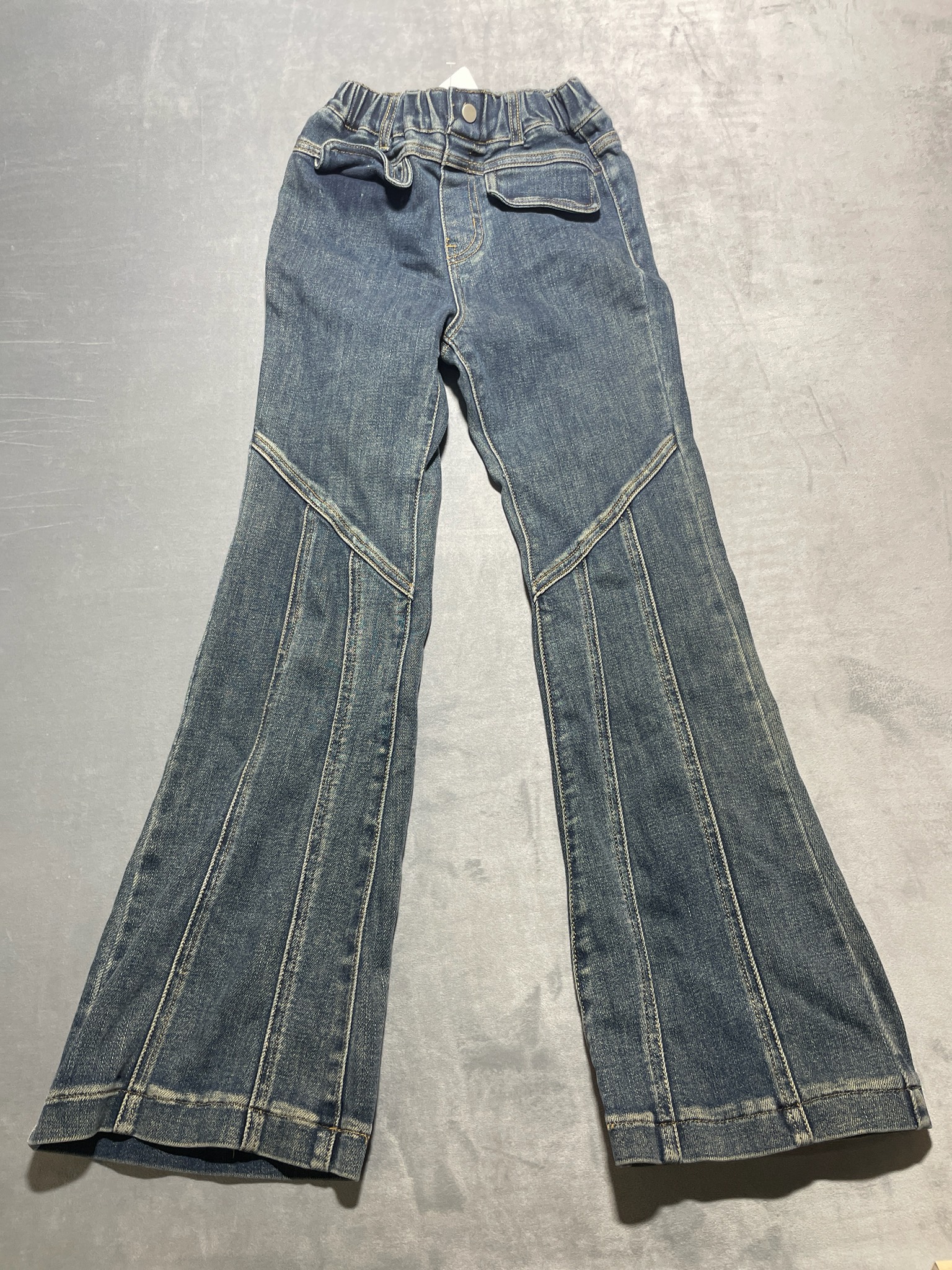 Blue cotton blend flared jeans size 11-12