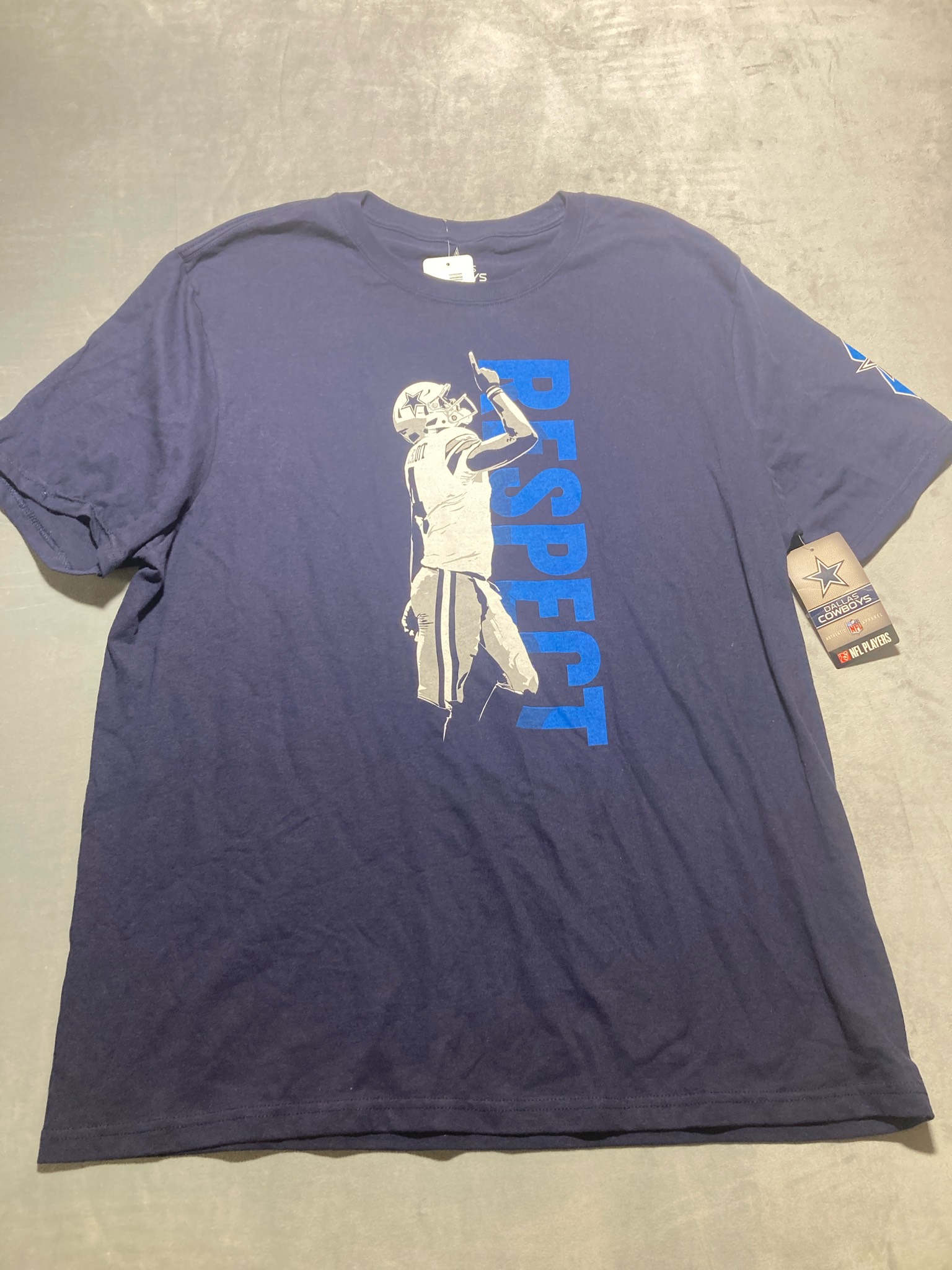 DALLAS COWBOYS Navy Blue Cotton T-Shirt Size XL NWT