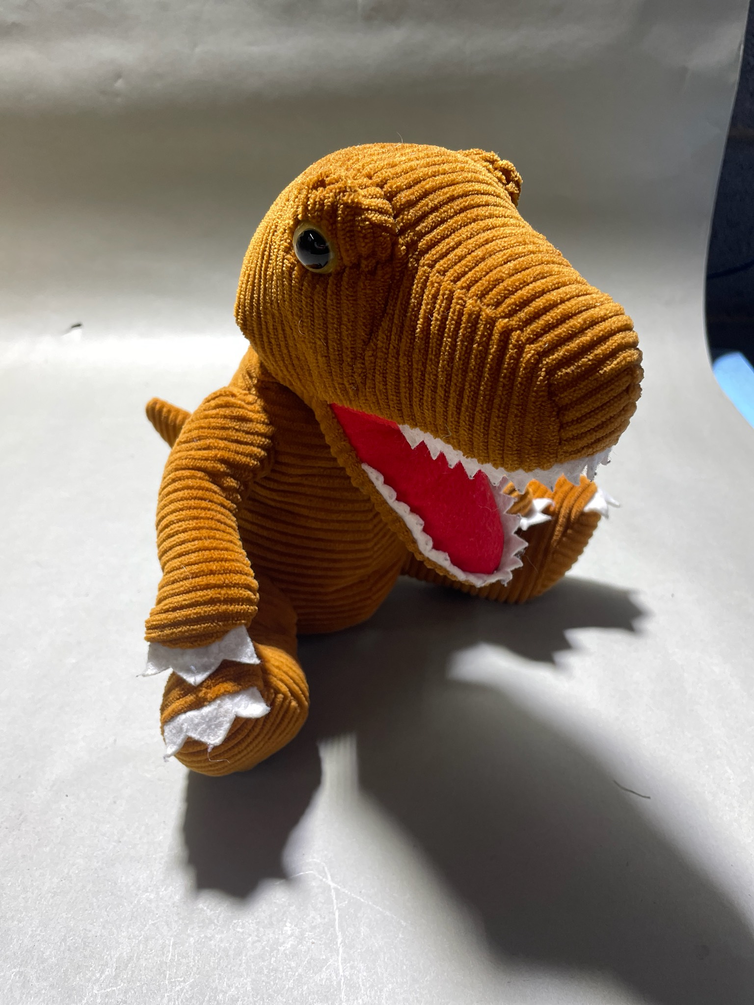 Naturally Kids Brown Corduroy Plush Dinosaur