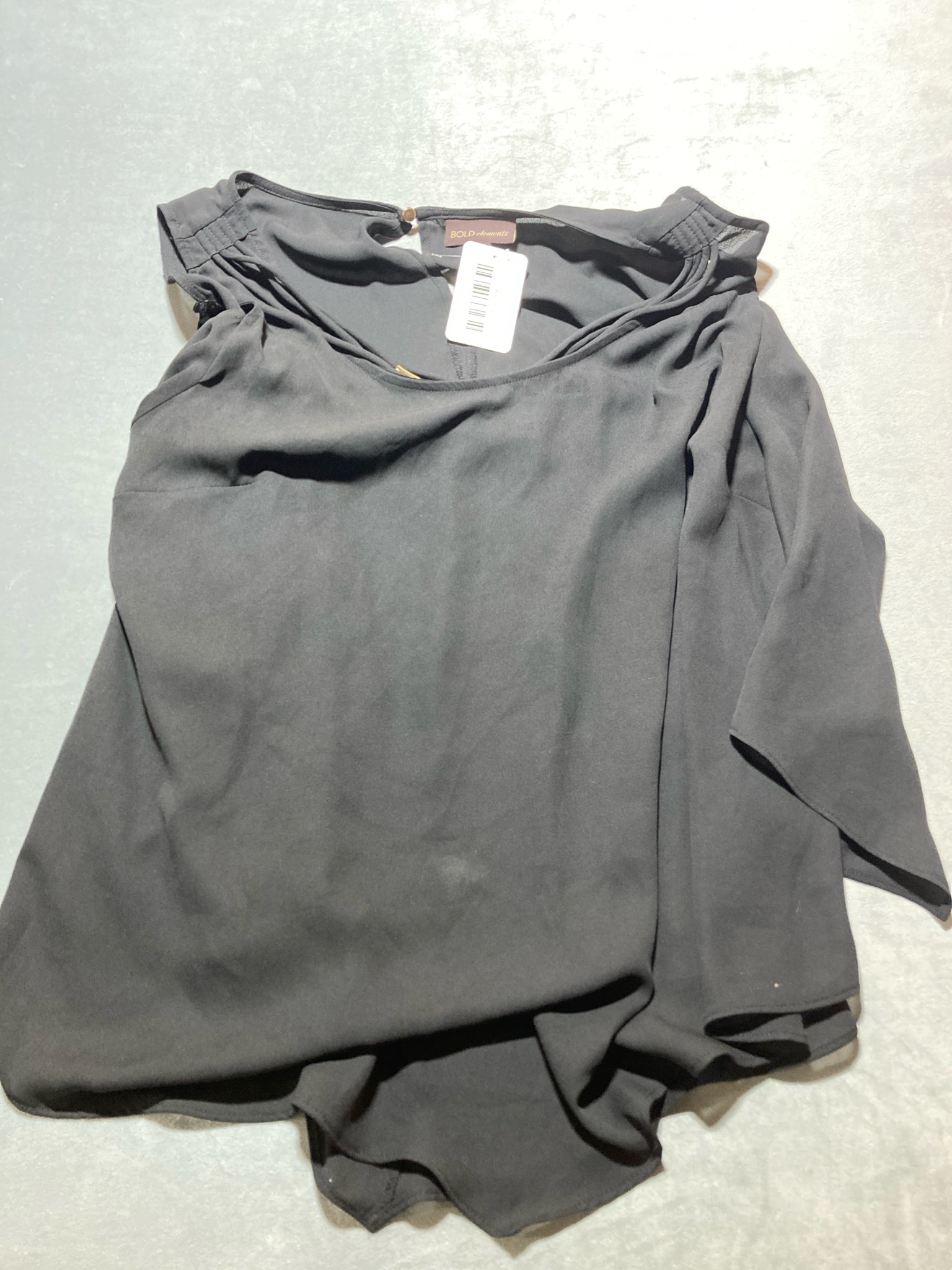 Black Off-Shoulder Loose Fit Top