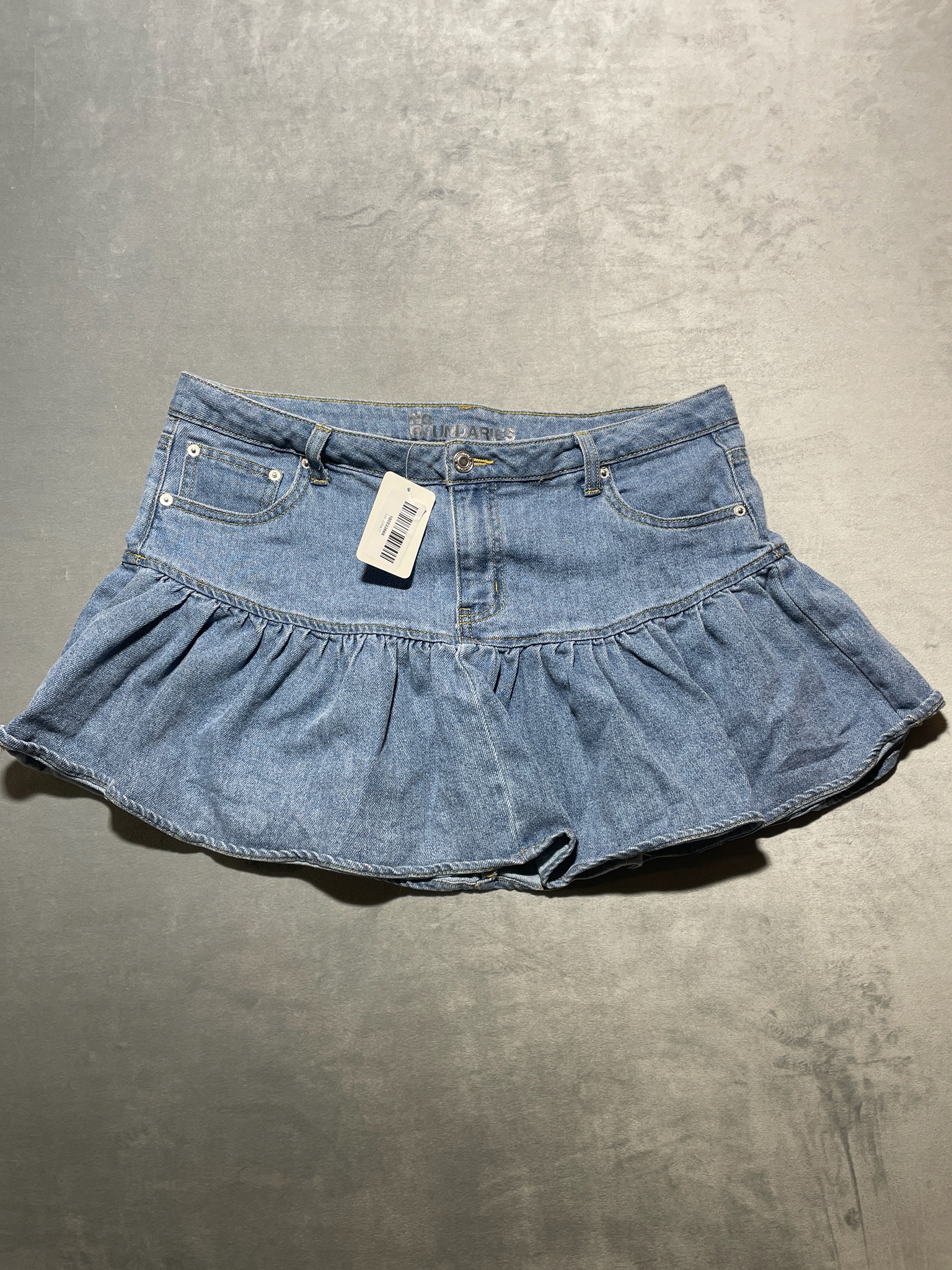 No Boundaries Blue Denim Skirt