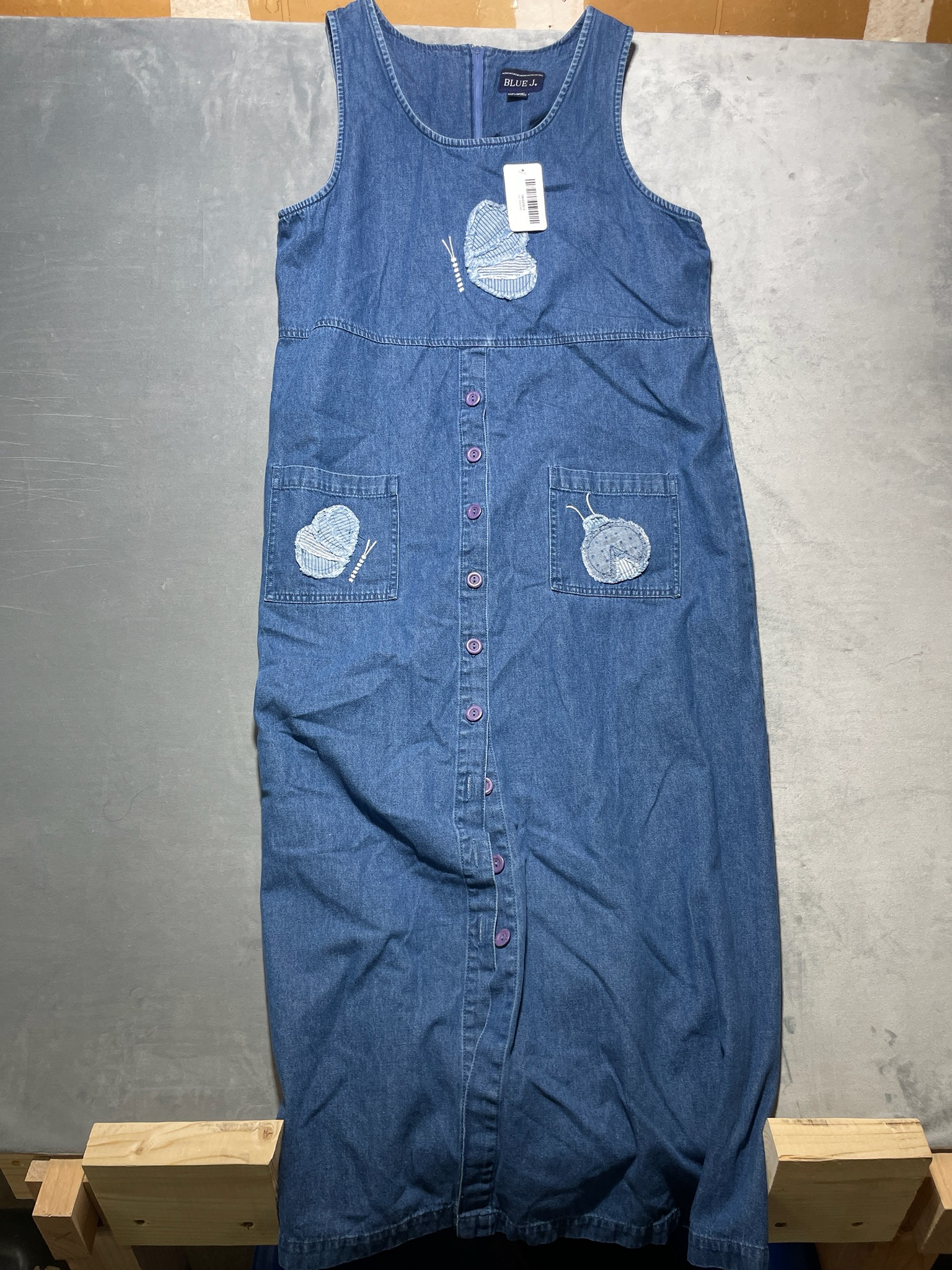 BLUE J Blue Denim Sleeveless Dress Size XL