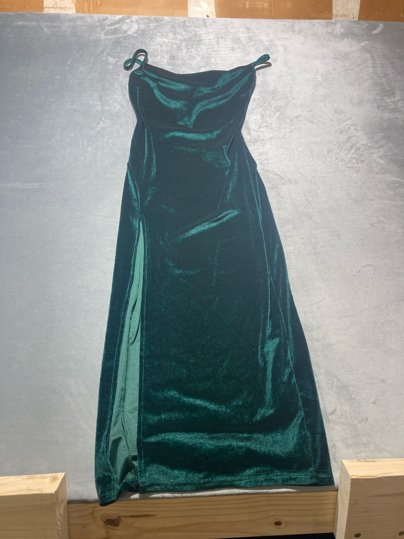 Dark Green Velvet Dress