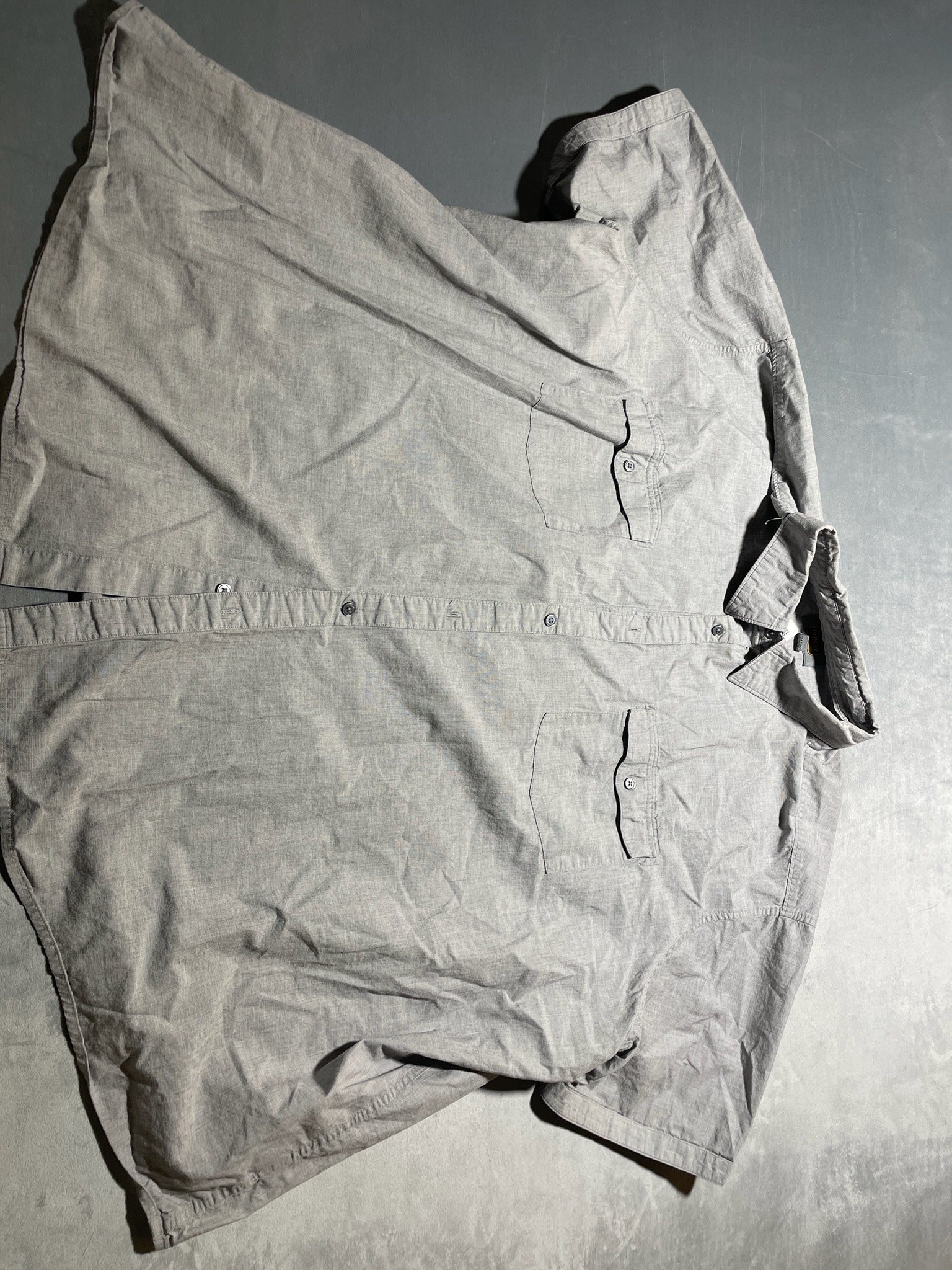 The Foundry gray cotton button up shirt size 5XL