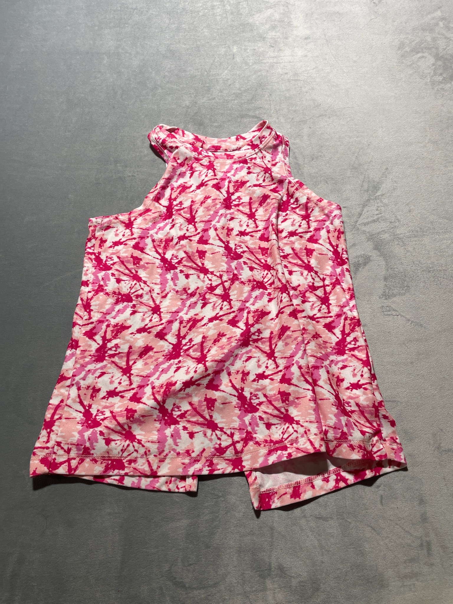 Pink Patterned Sleeveless Top