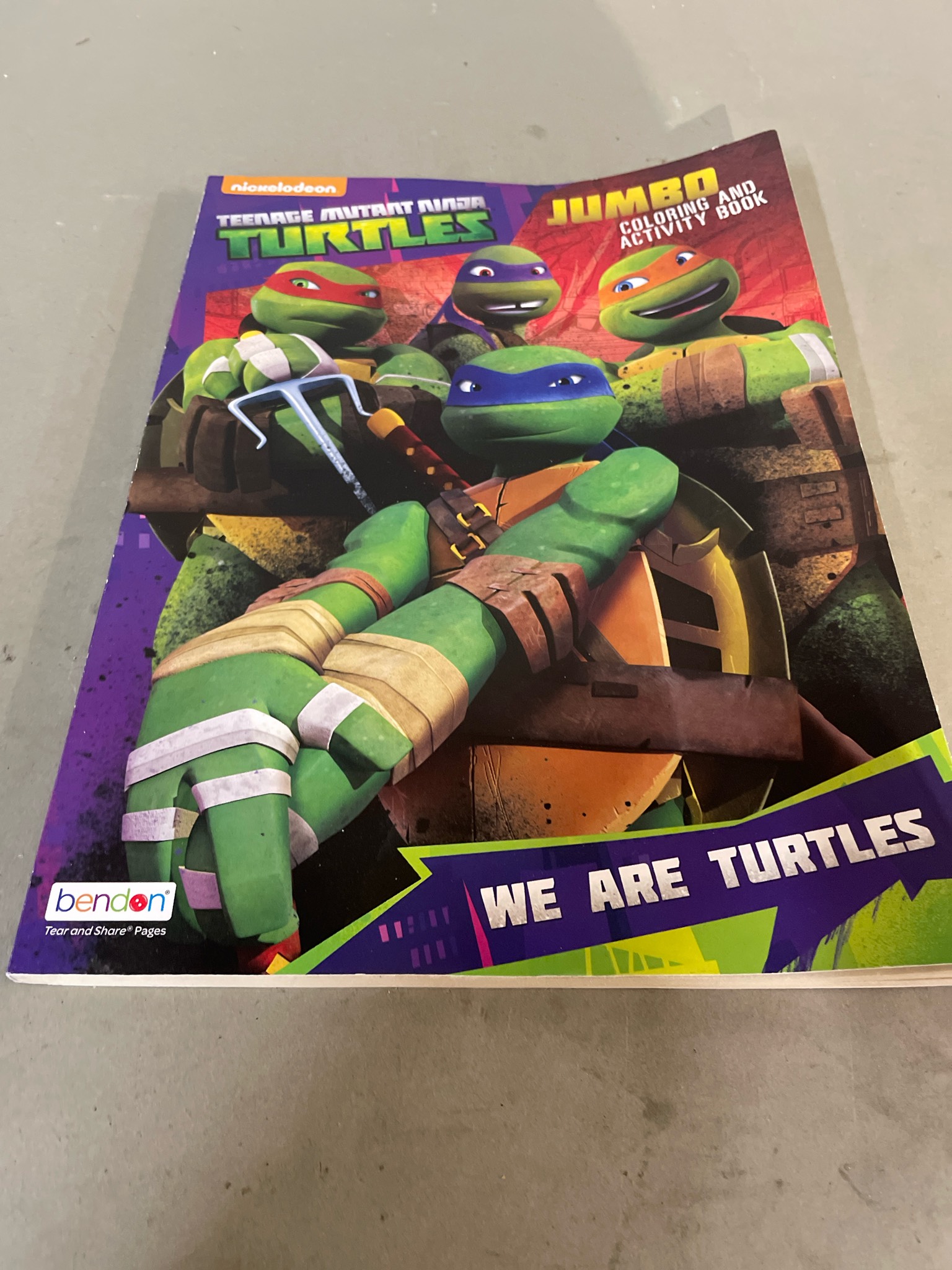 bendon Teenage Mutant Ninja Turtles Jumbo Coloring and Activity Book