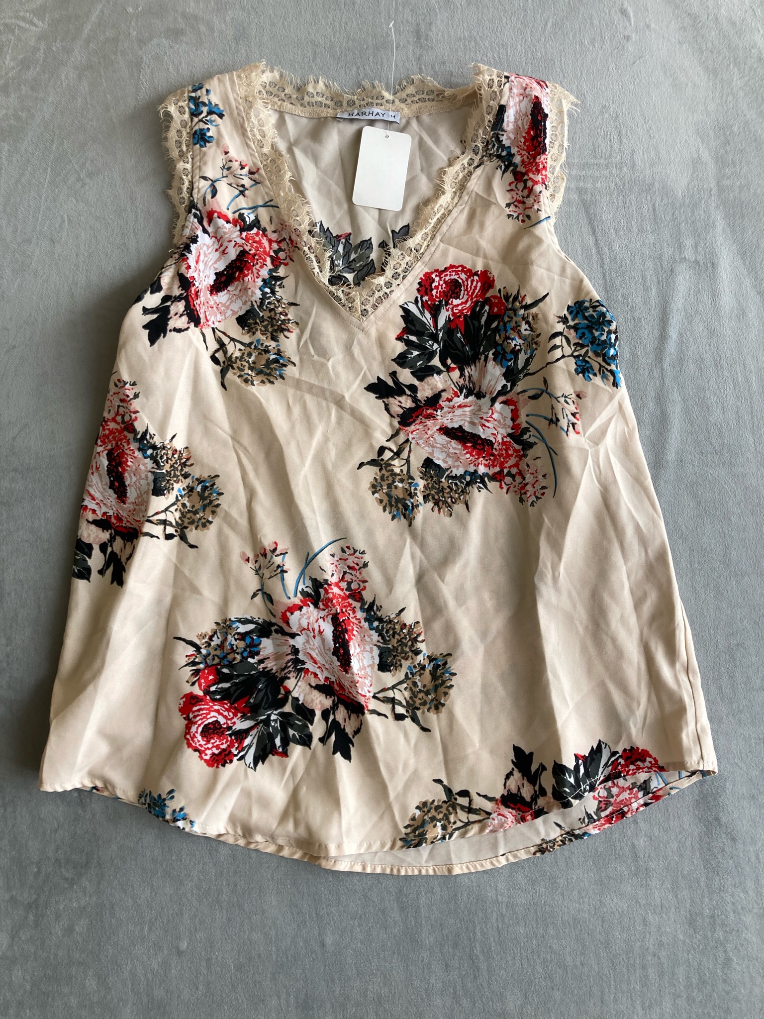HARHAY Floral Lightweight Sleeveless Top