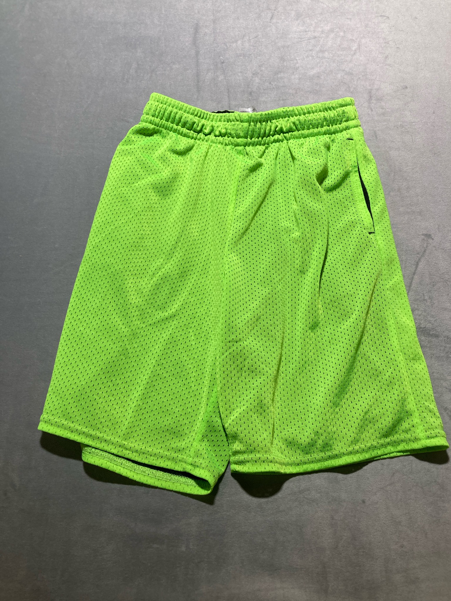 Athletic Works Neon Green Mesh Athletic Shorts Size L/G (10-12)