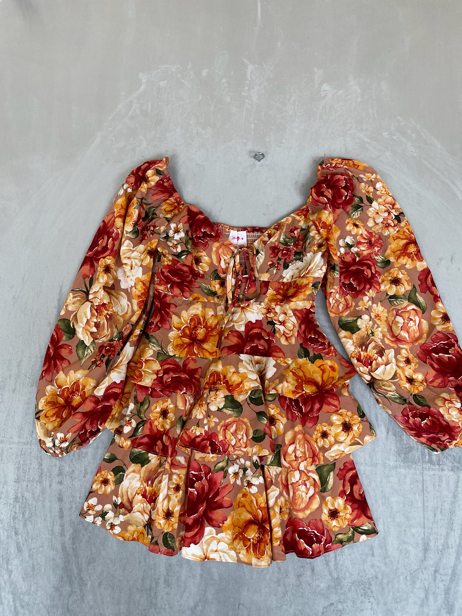 RIMI NY Floral 100% Polyester Dress Size X-SMALL