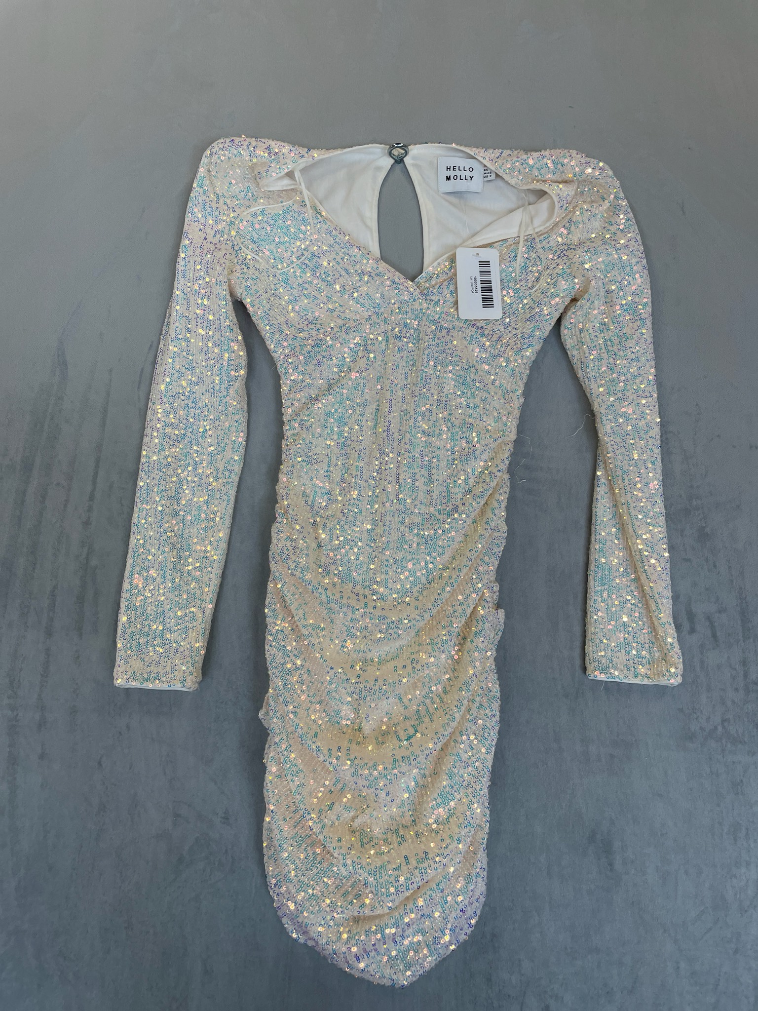 HELLO MOLLY White Iridescent Sparkly Dress