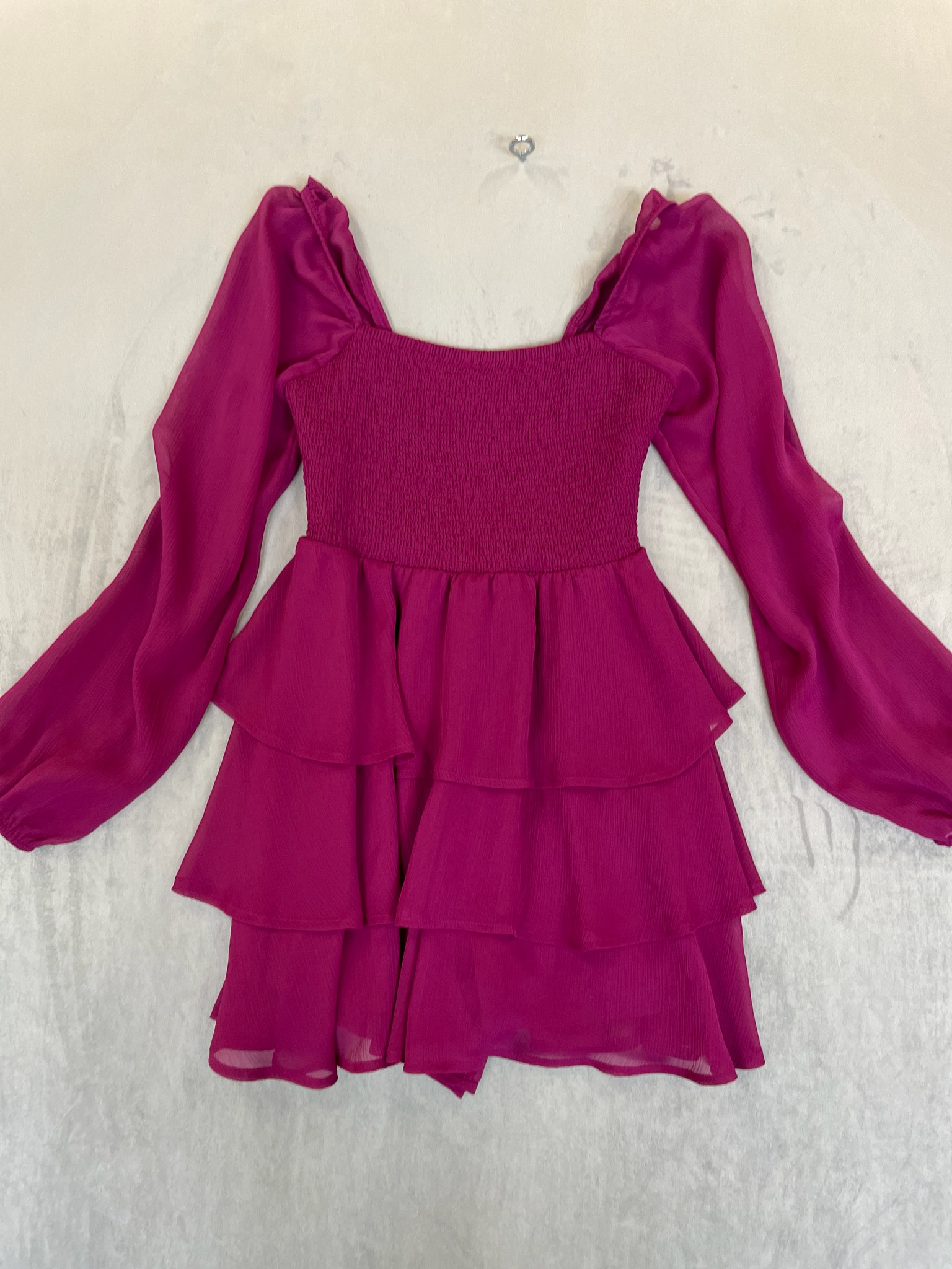EXPRESS Pink Tiered Dress Size XS