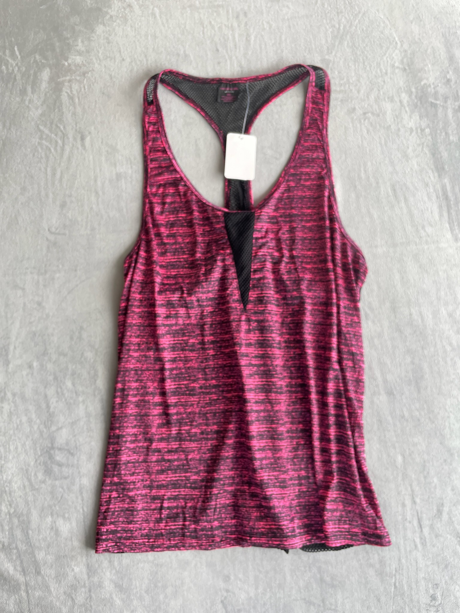 Material Girl Active Pink Space-Dye Polyester-Spandex Tank Top Size XXL