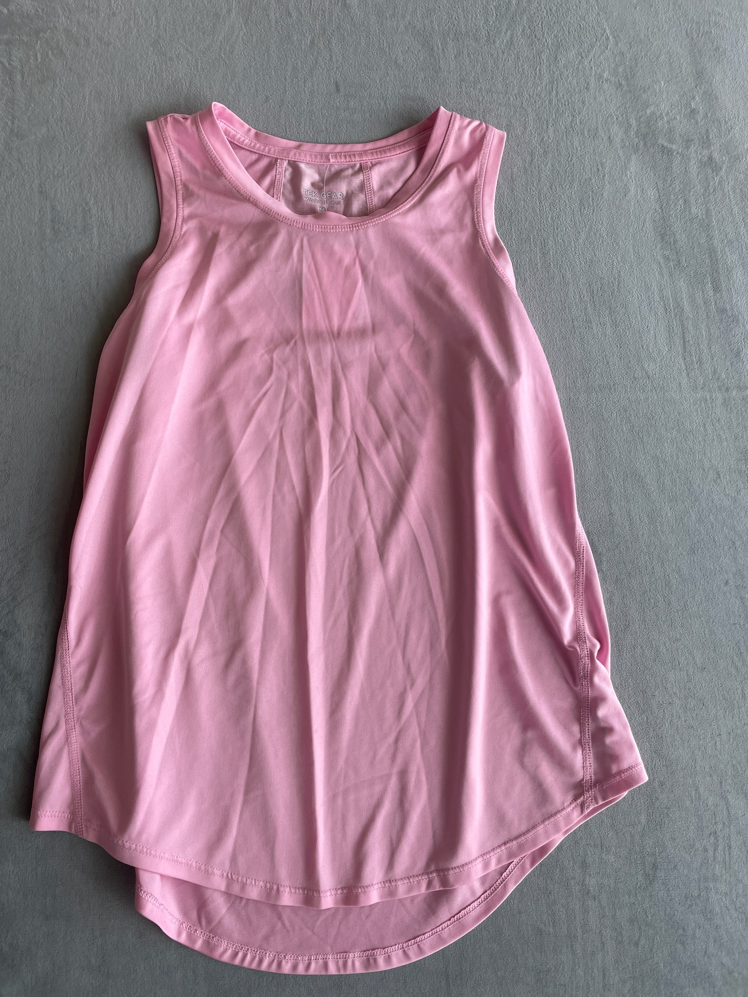 TEK GEAR Light Pink Polyester Tank Top Size Medium