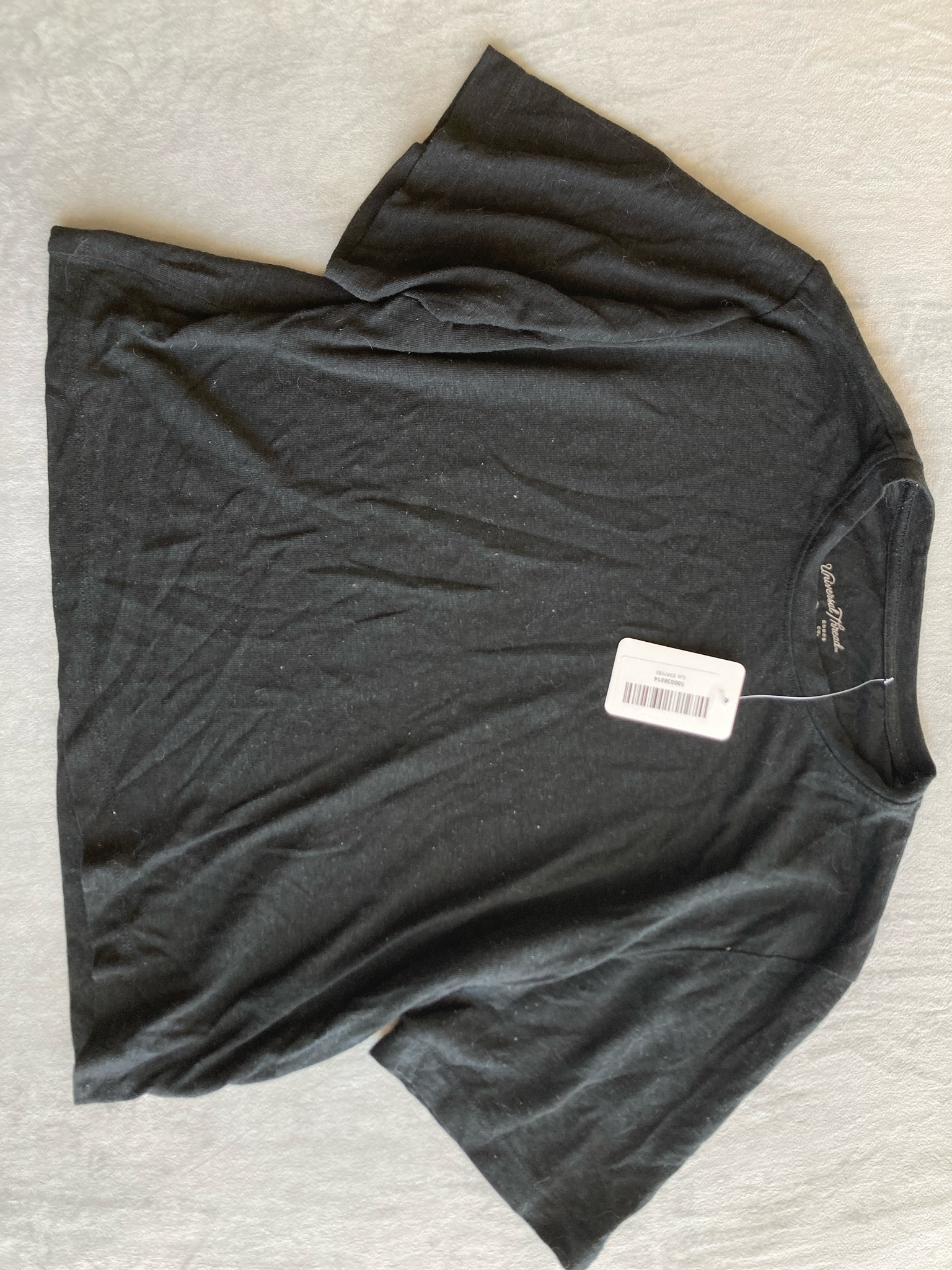 Universal Thread Black Linen Blend T-Shirt Size S
