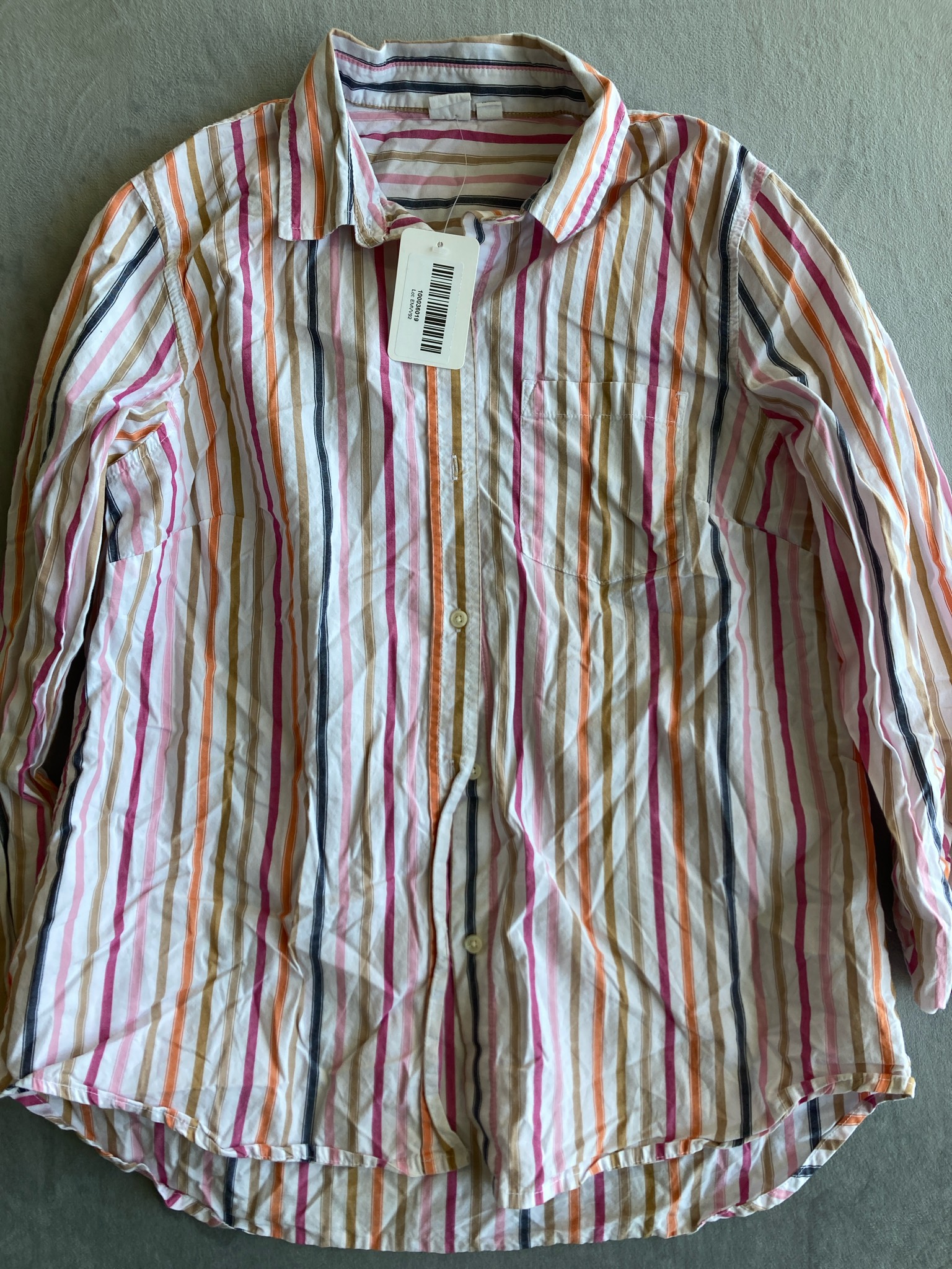 GAP Multicolored Striped Cotton Button-Up Shirt Size M