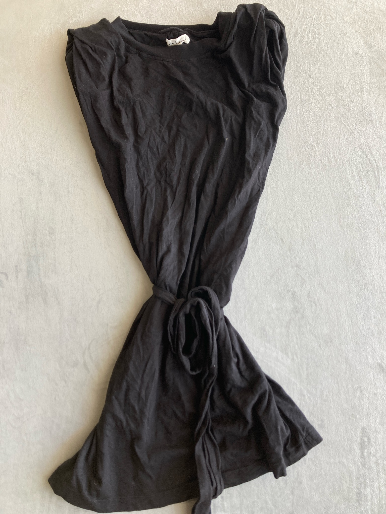 Velvet Black Cotton Dress Size S