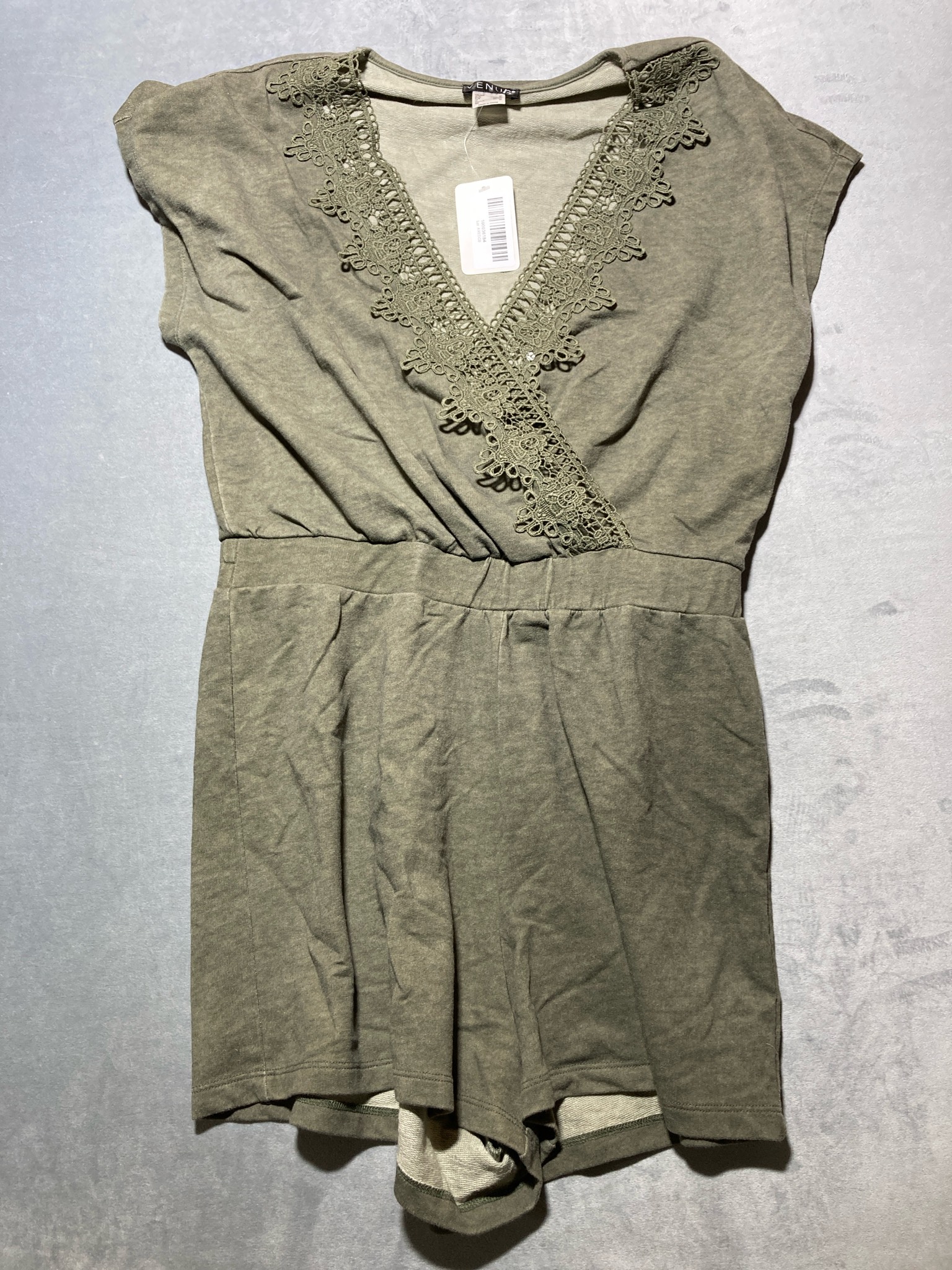 VENUS Olive Green Knit Romper Size US M