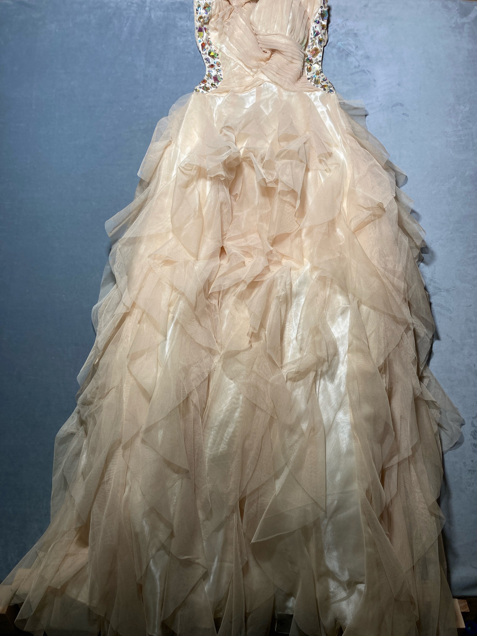 Masquerade Champagne Tulle Ball Gown