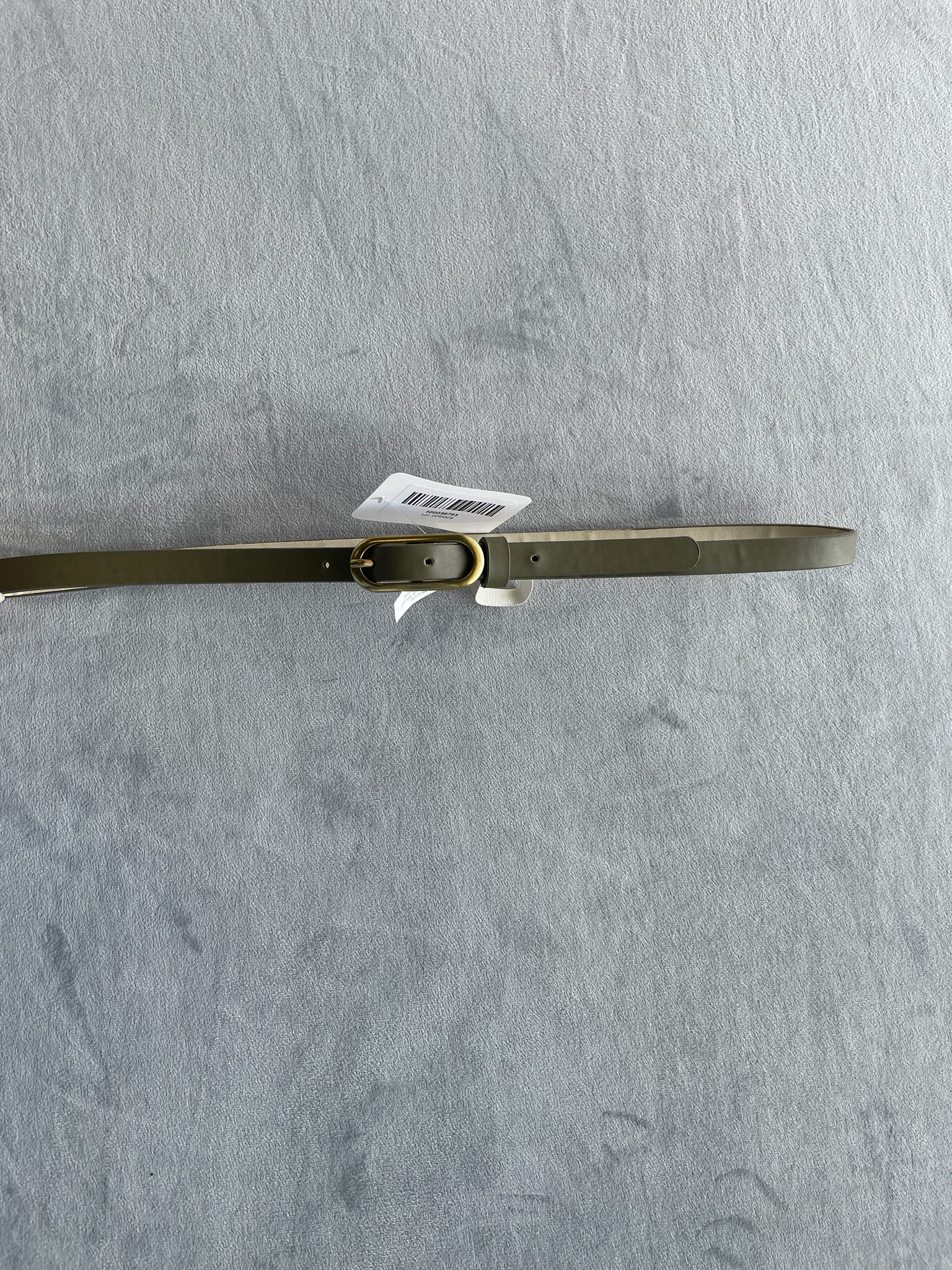 Olive Green Skinny Belt