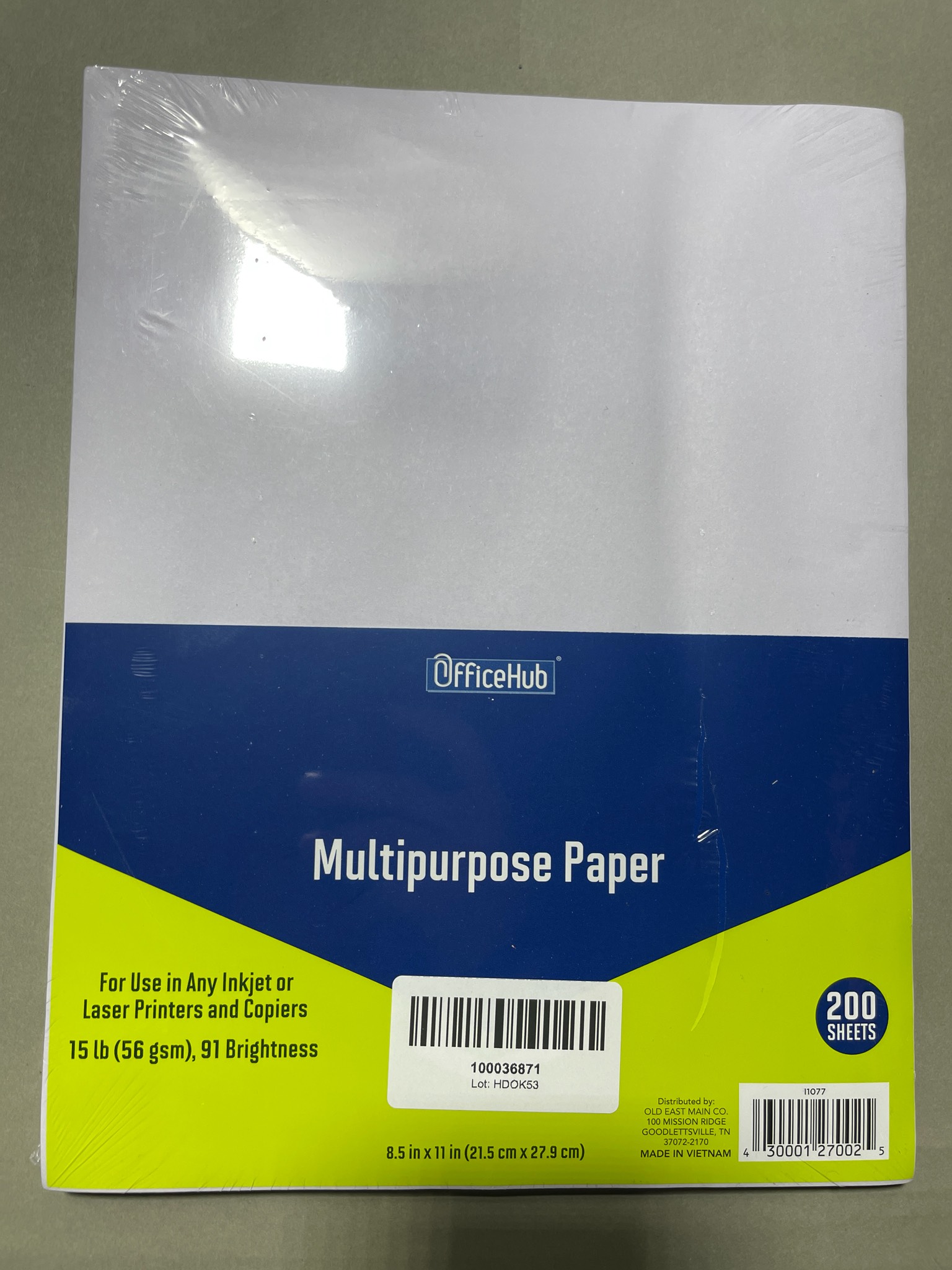 OfficeHub White Multipurpose Paper Size 8.5 in x 11 in
